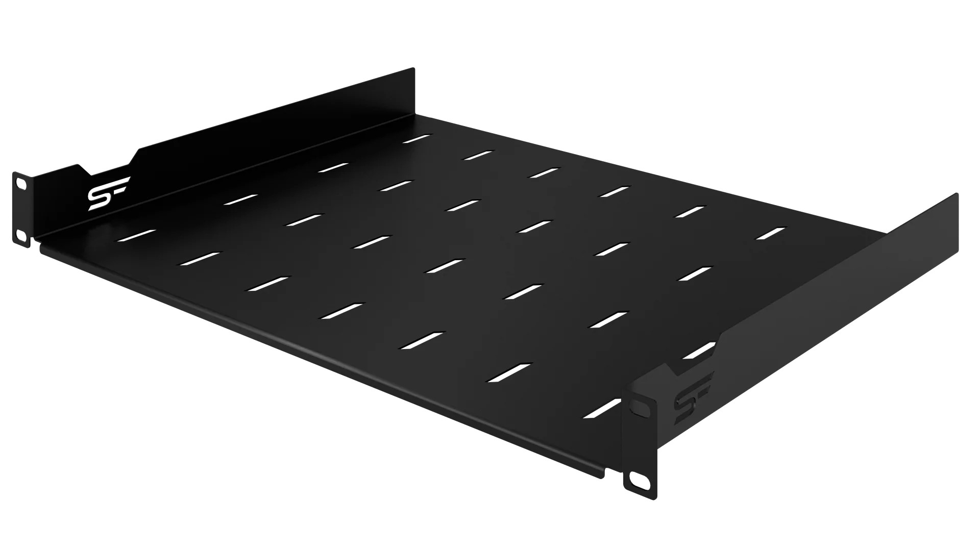 Raft fix standard rack 19" 1U 350 mm negru