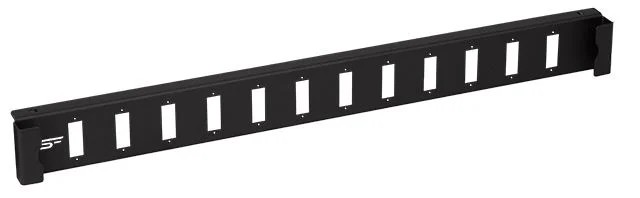 Panel 19" 1U 12xSC Duplex, Black