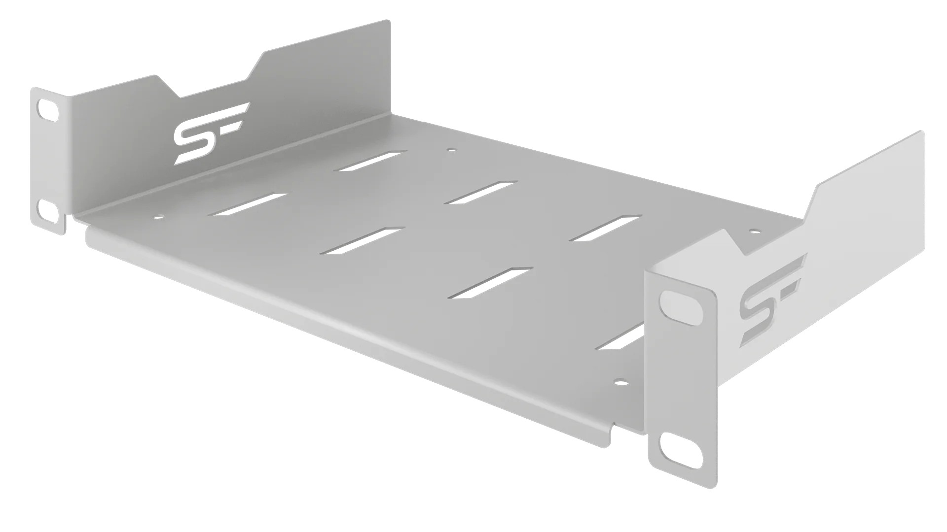Tavă/raft fix 1U gri 150mm pentru rack 10 inch, oțel ramforsat