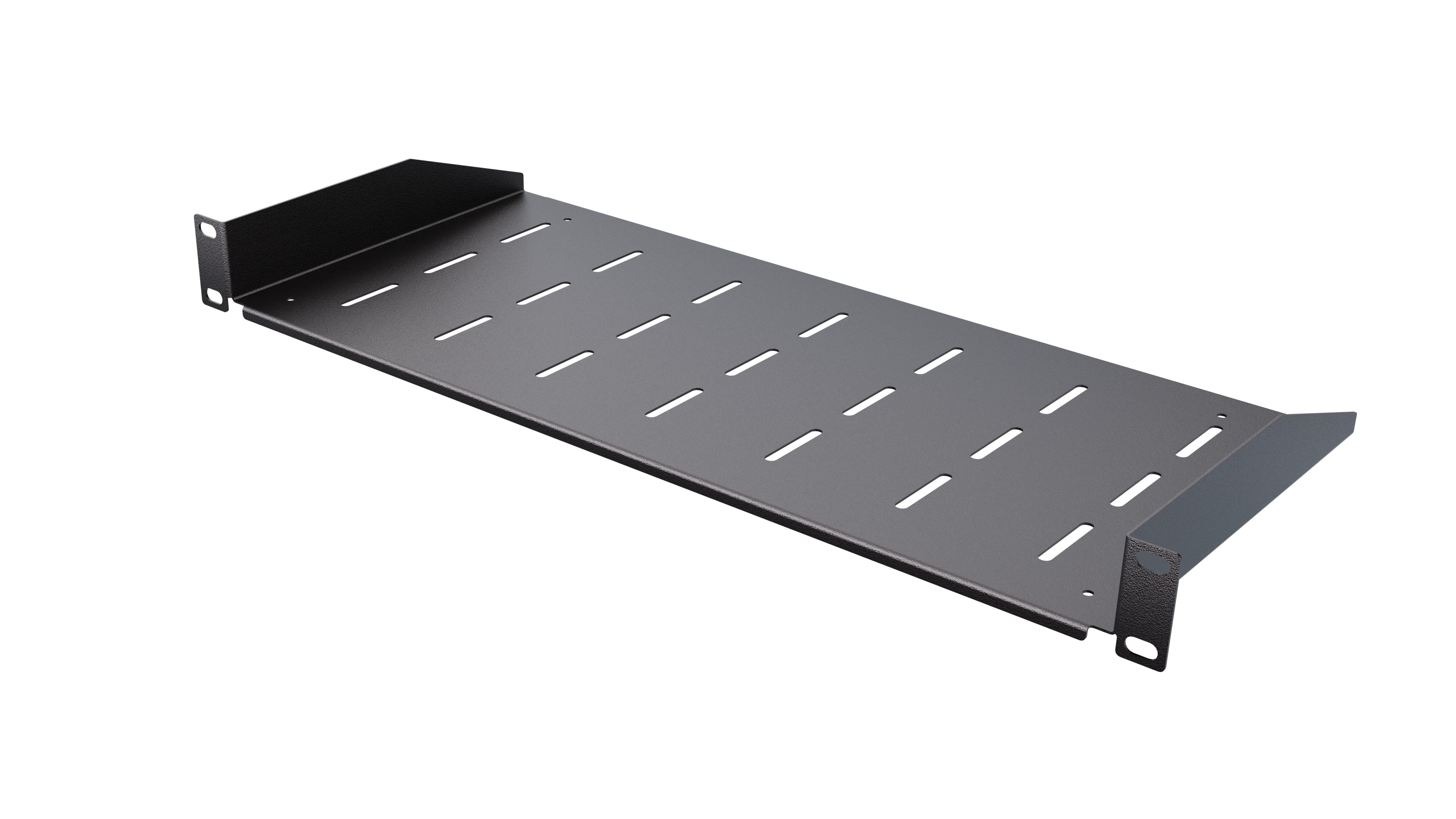 Polita Fixa Rack 19" 1U 200 mm Neagra