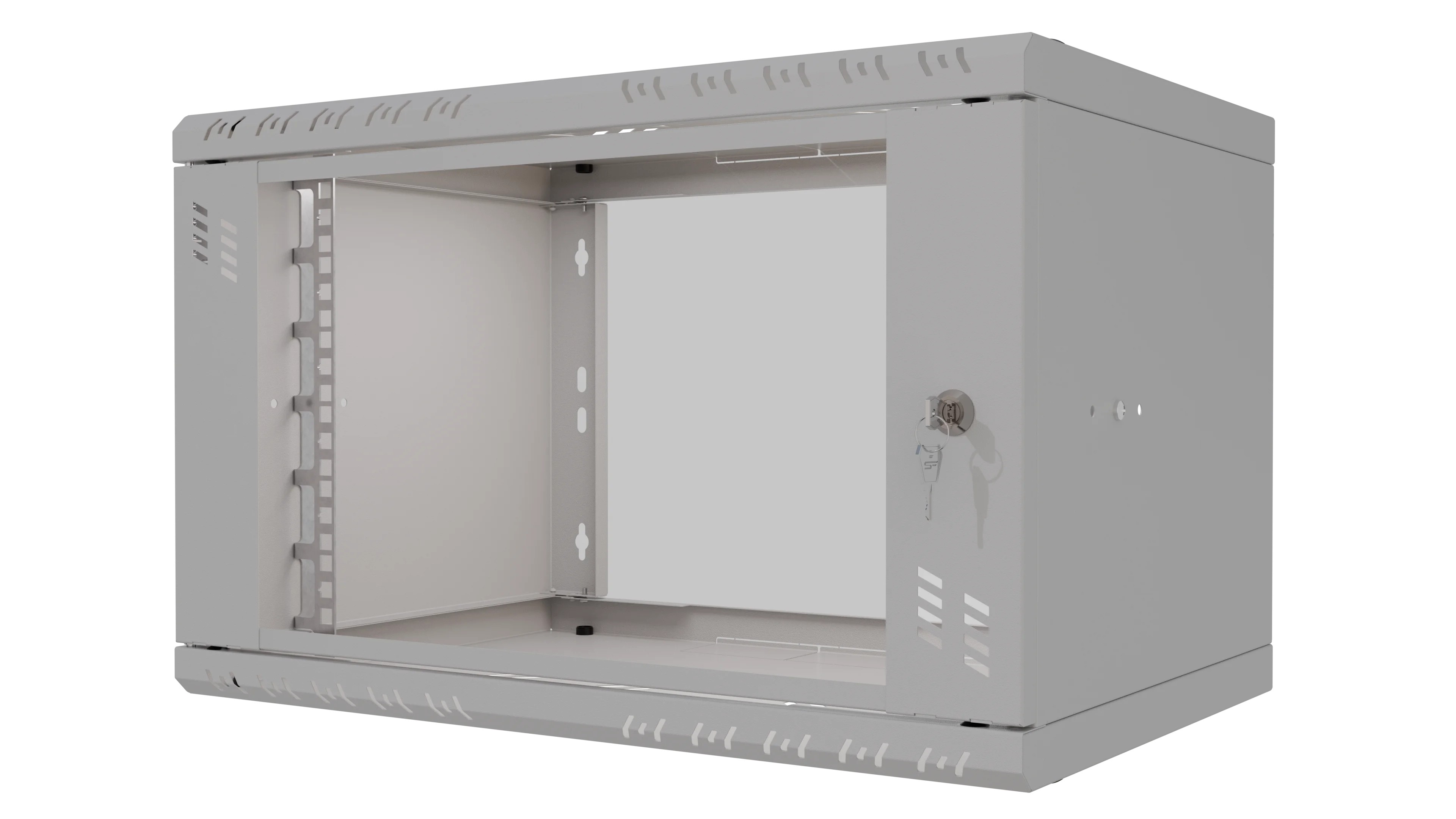 RACK Standard 19" 6U 350 glass grey cabinet