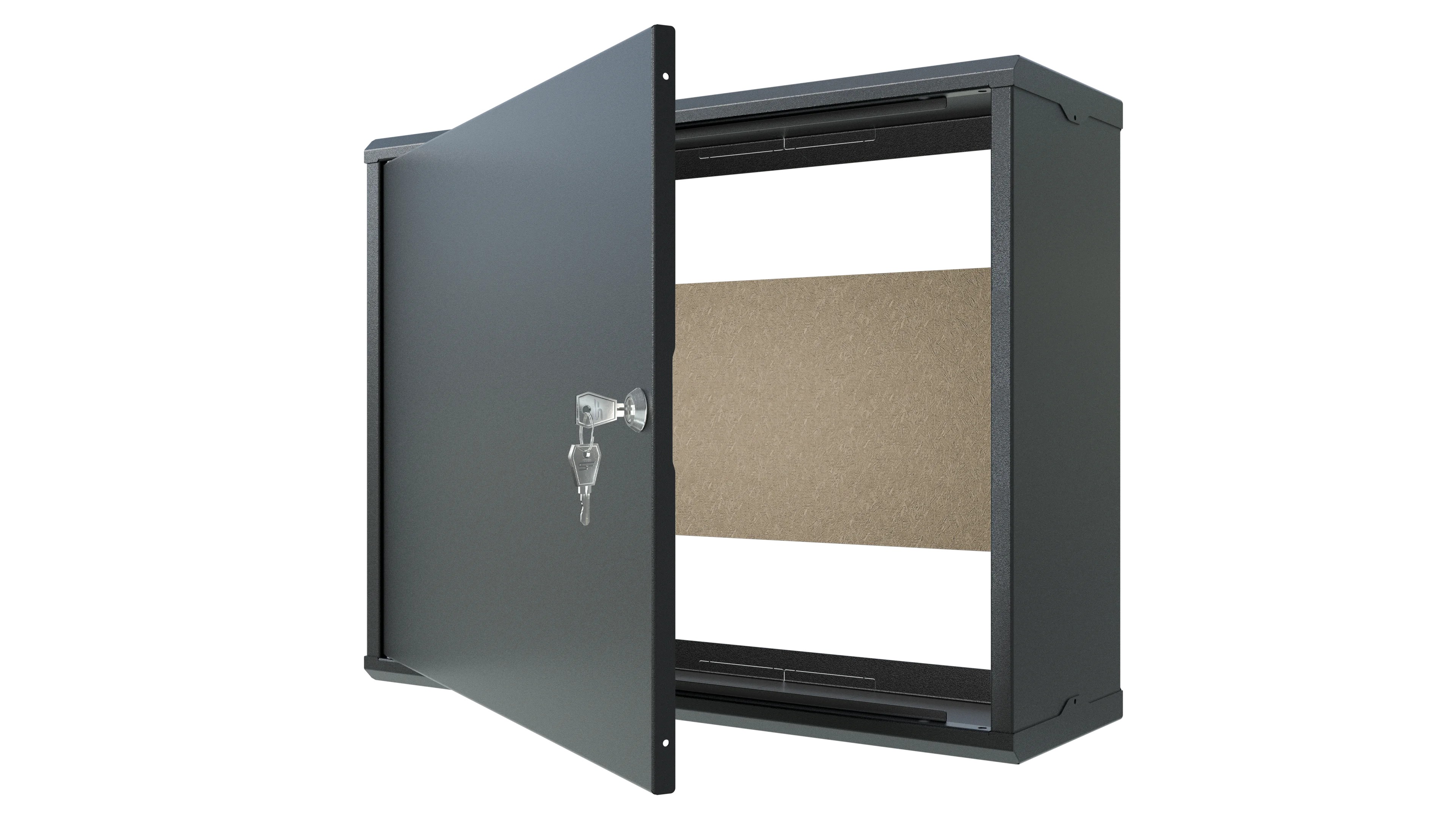 Carcasă metalică neagră TPR6-B 540x420x180mm cu cheie