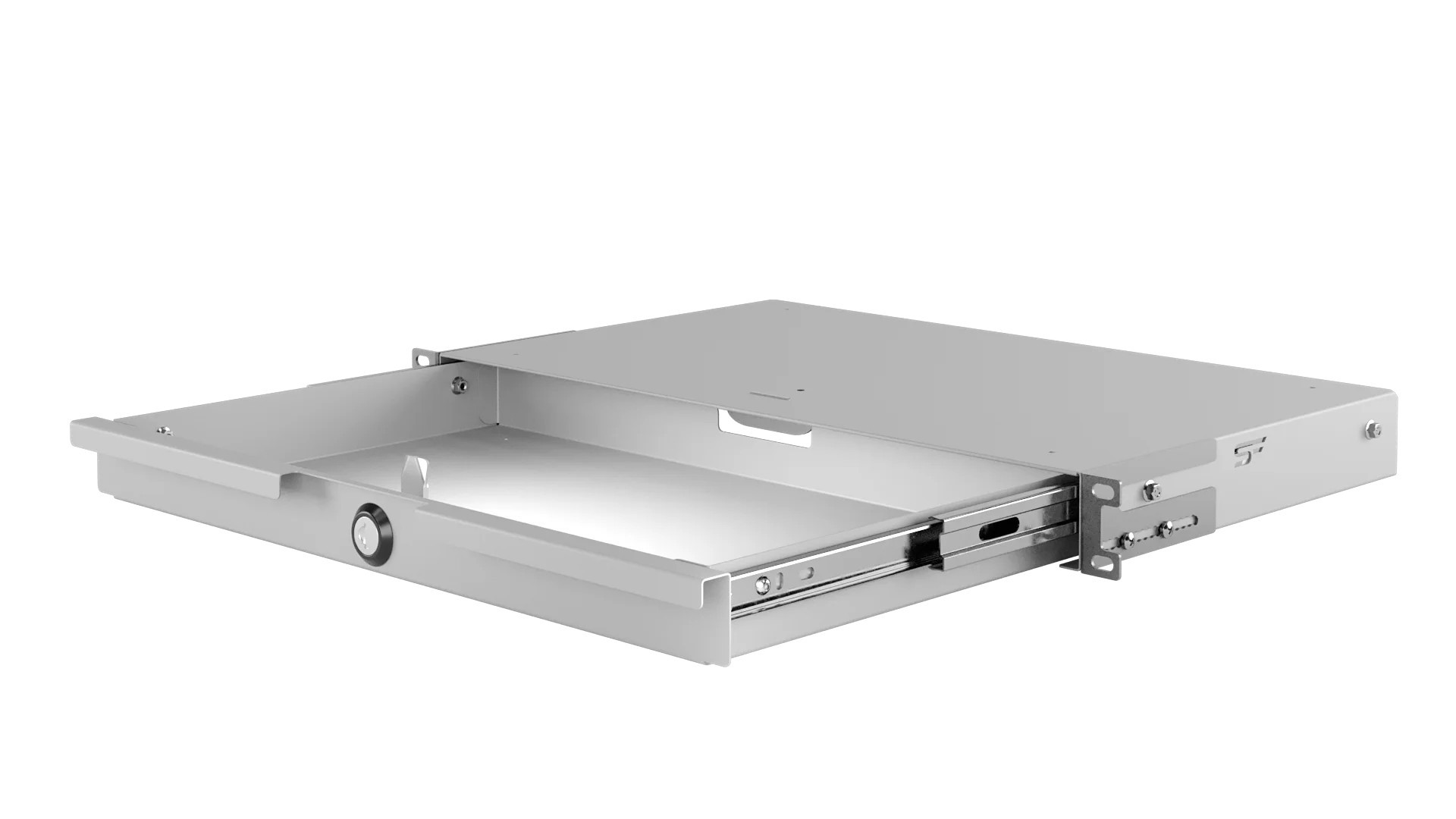 Rack drawer 19" 1U 270 mm grey