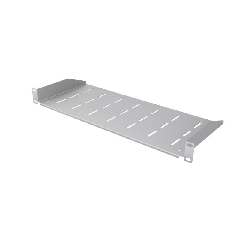 Raft cabinet rack 1U 19" 200 mm gri fixare pe față
