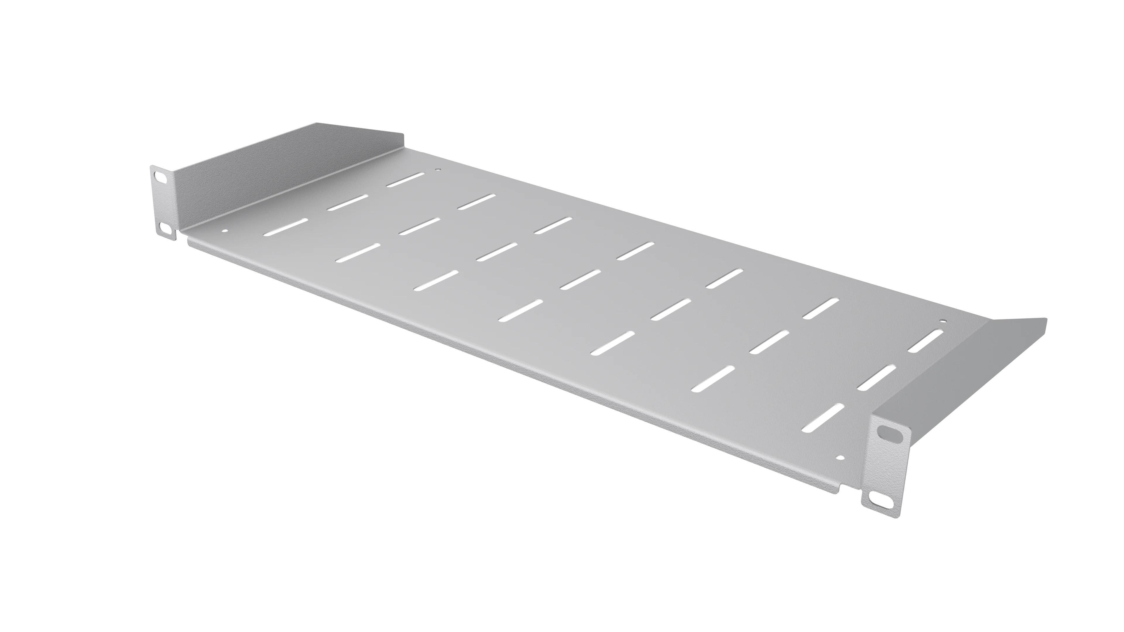 Raft cabinet rack 1U 19" 200 mm gri fixare pe față