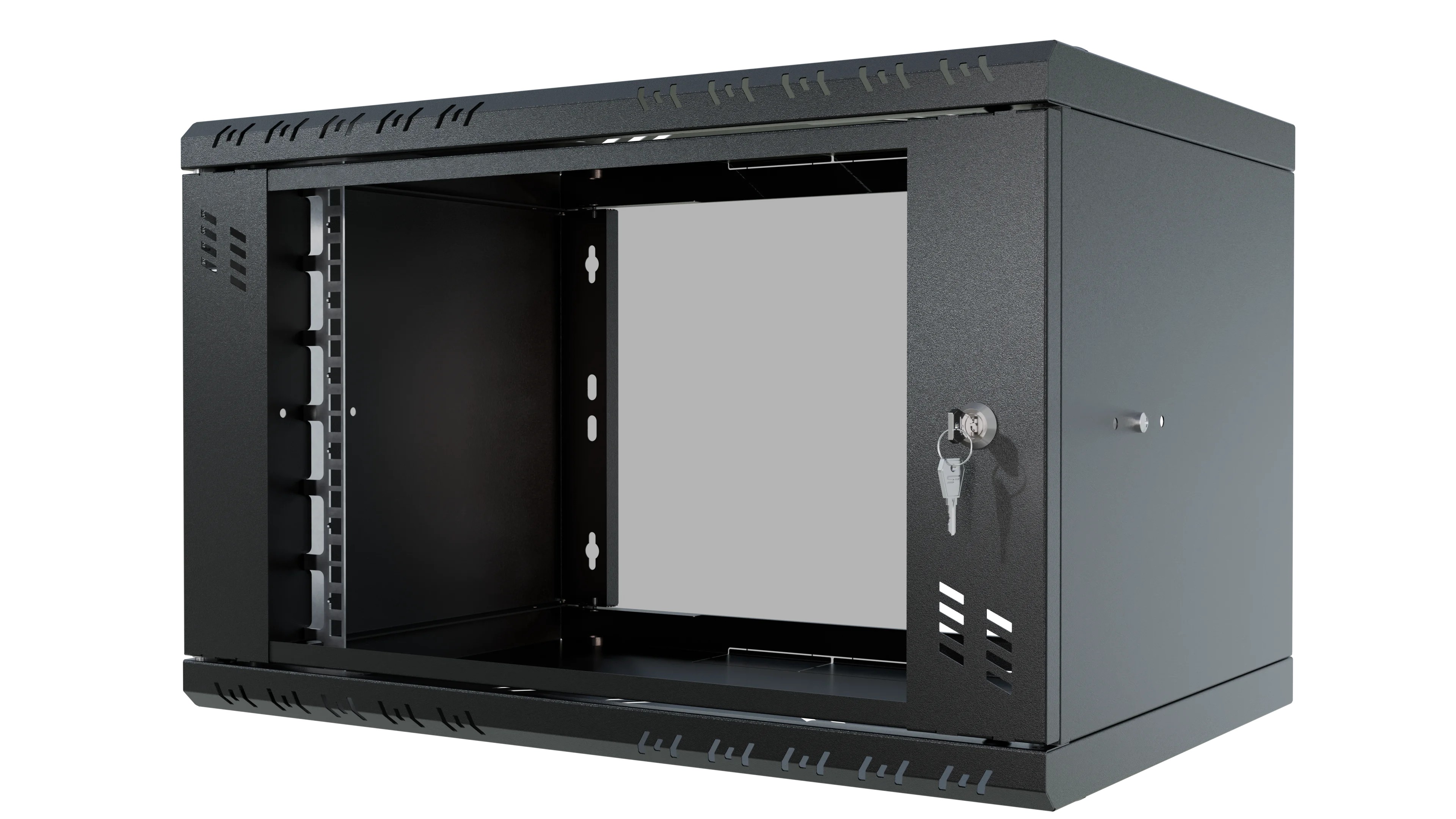 Standard RACK cabinet 19" 6U 350 glass black