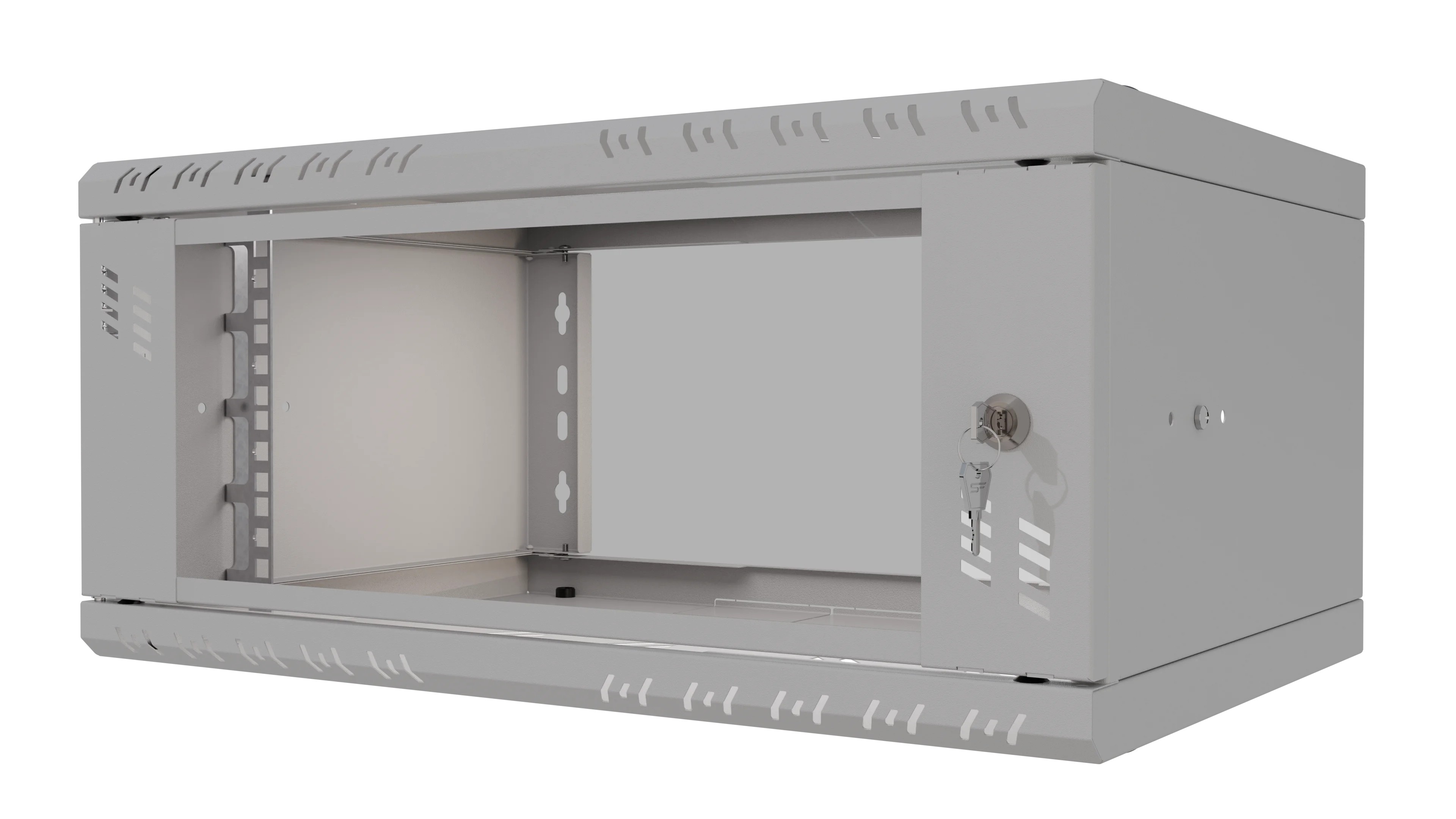Standard 19" 4U rack cabinet 350 glass grey