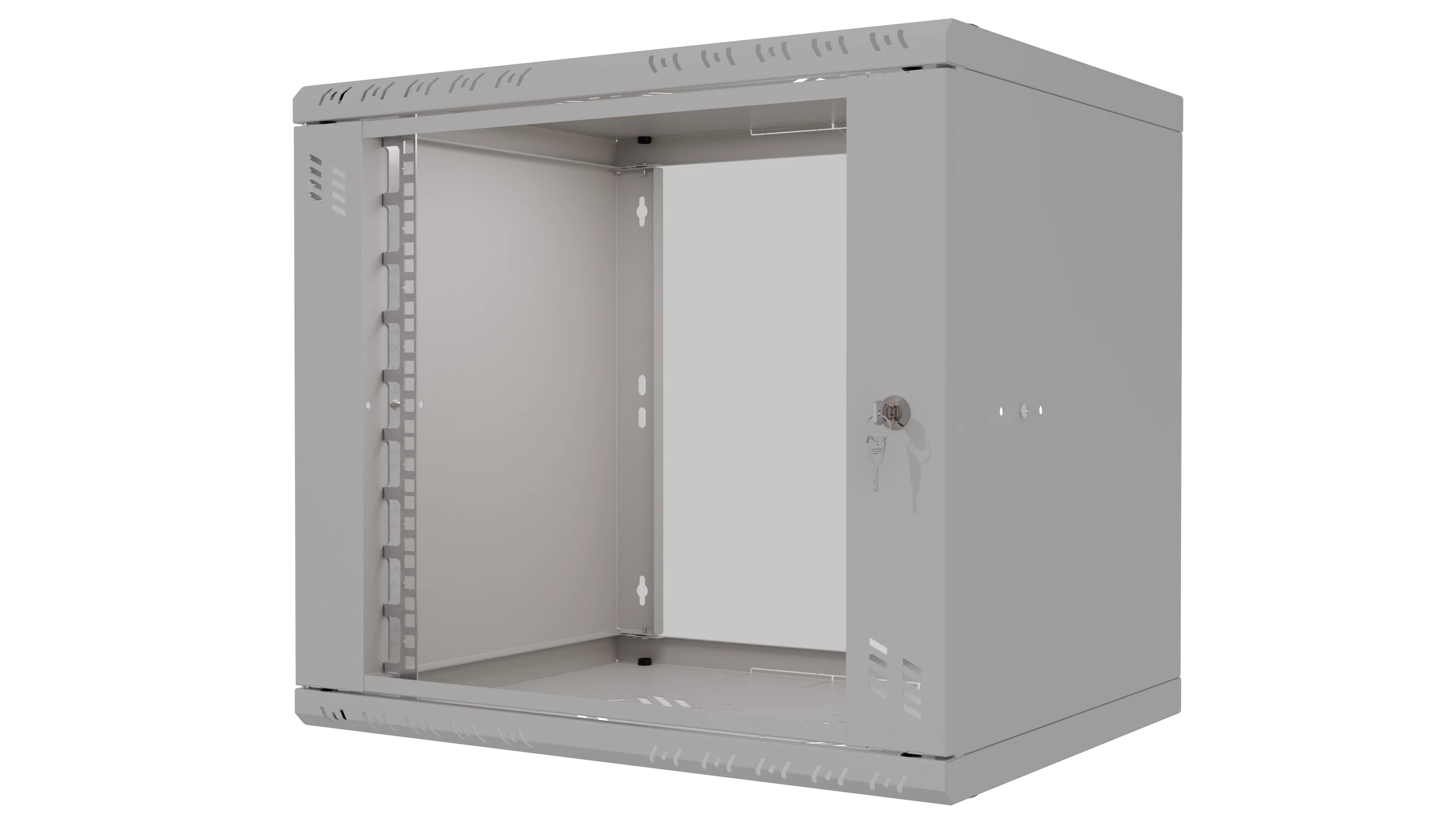 Standard RACK cabinet 19" 9U 400 glass grey
