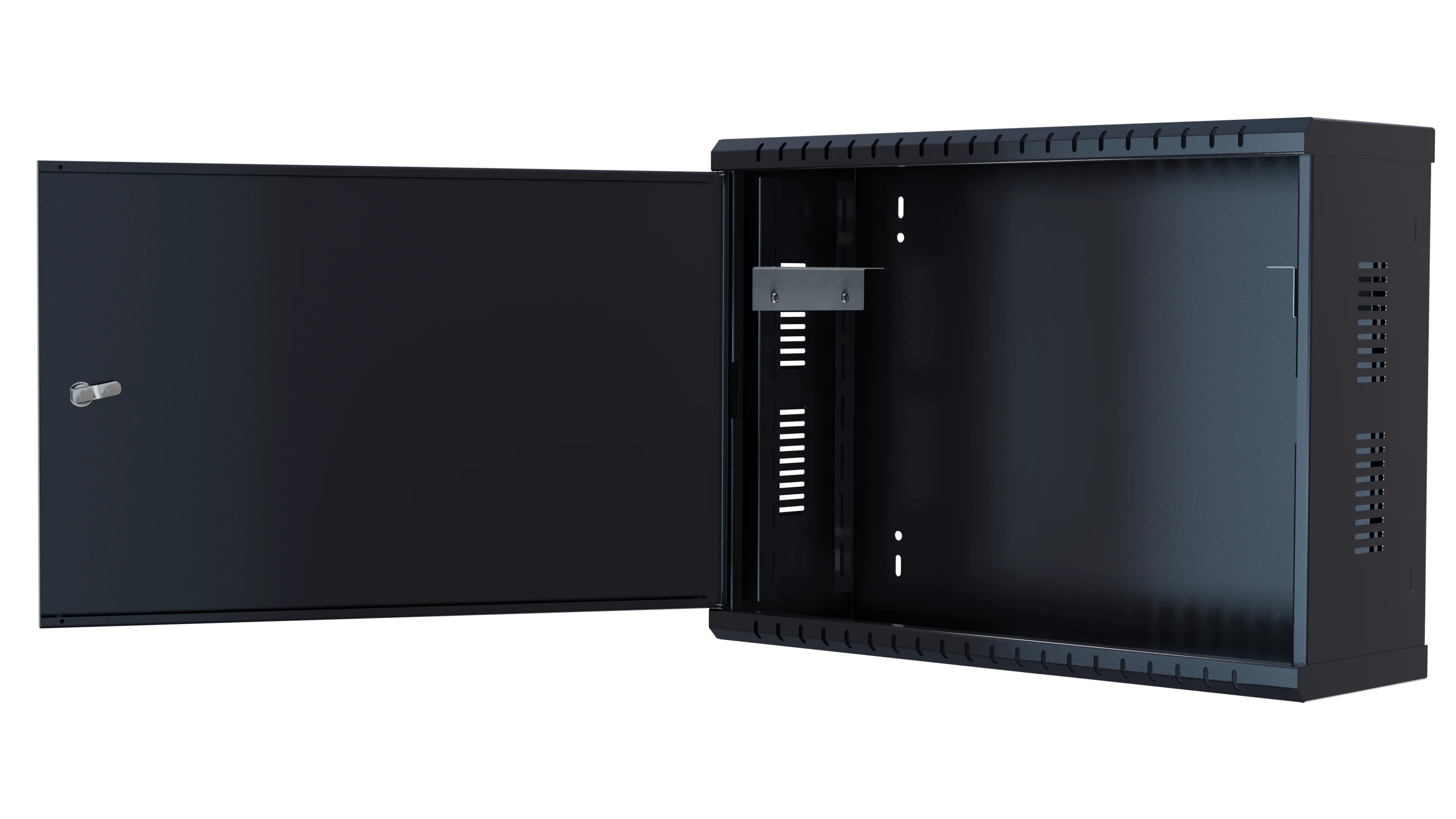 Cabinet Rack 19inch 3U vertical adâncime 400mm, negru de perete