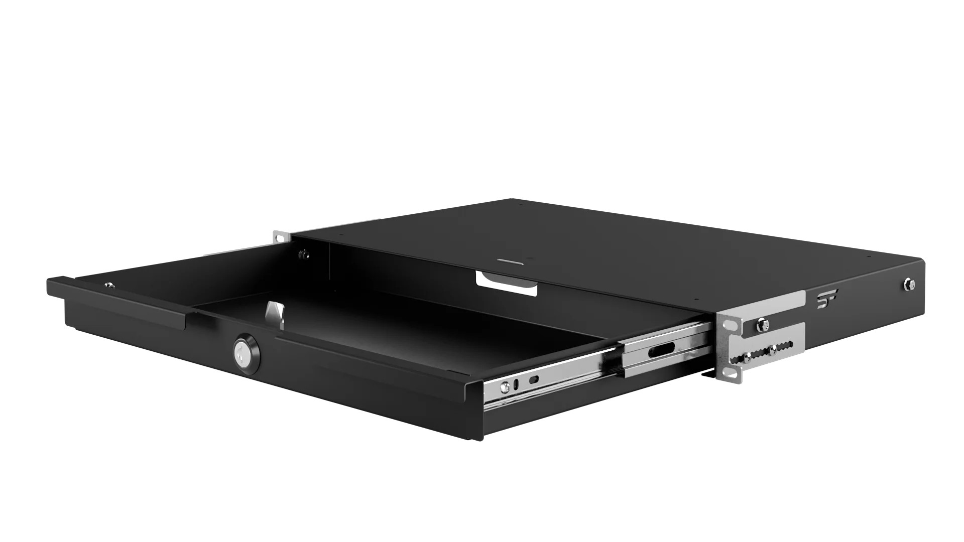 Rack drawer 19" 1U 270 mm black