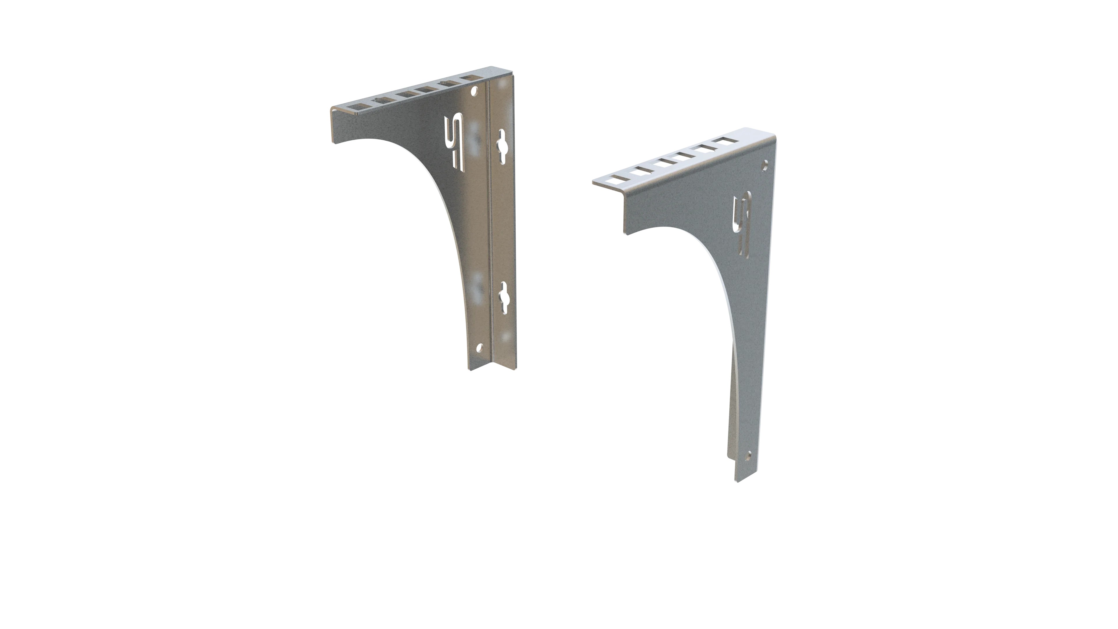 Set suporți tip rack 2U universali galvanizați