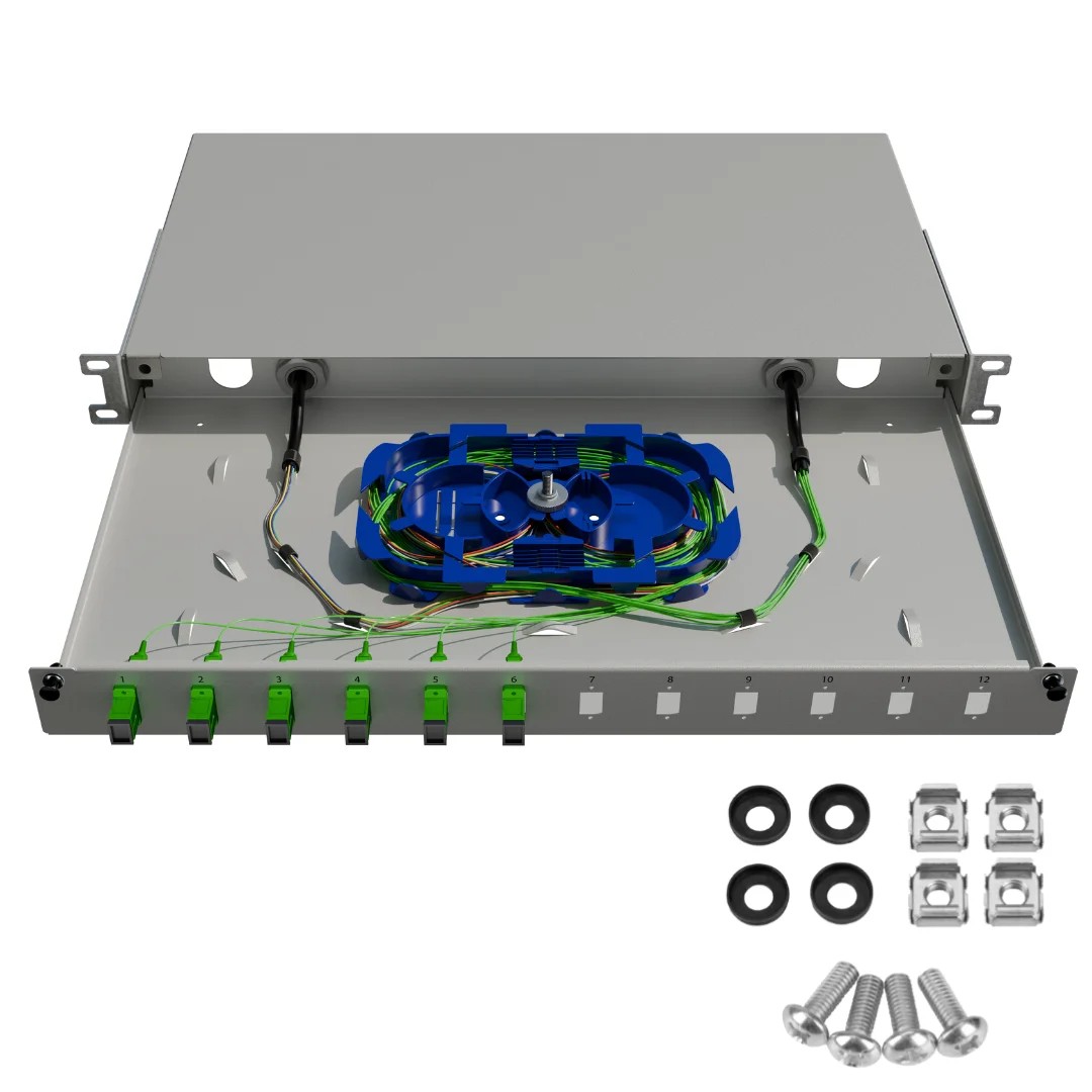 Fiber optic switch eco 19" 1U 12x simplex SC grey