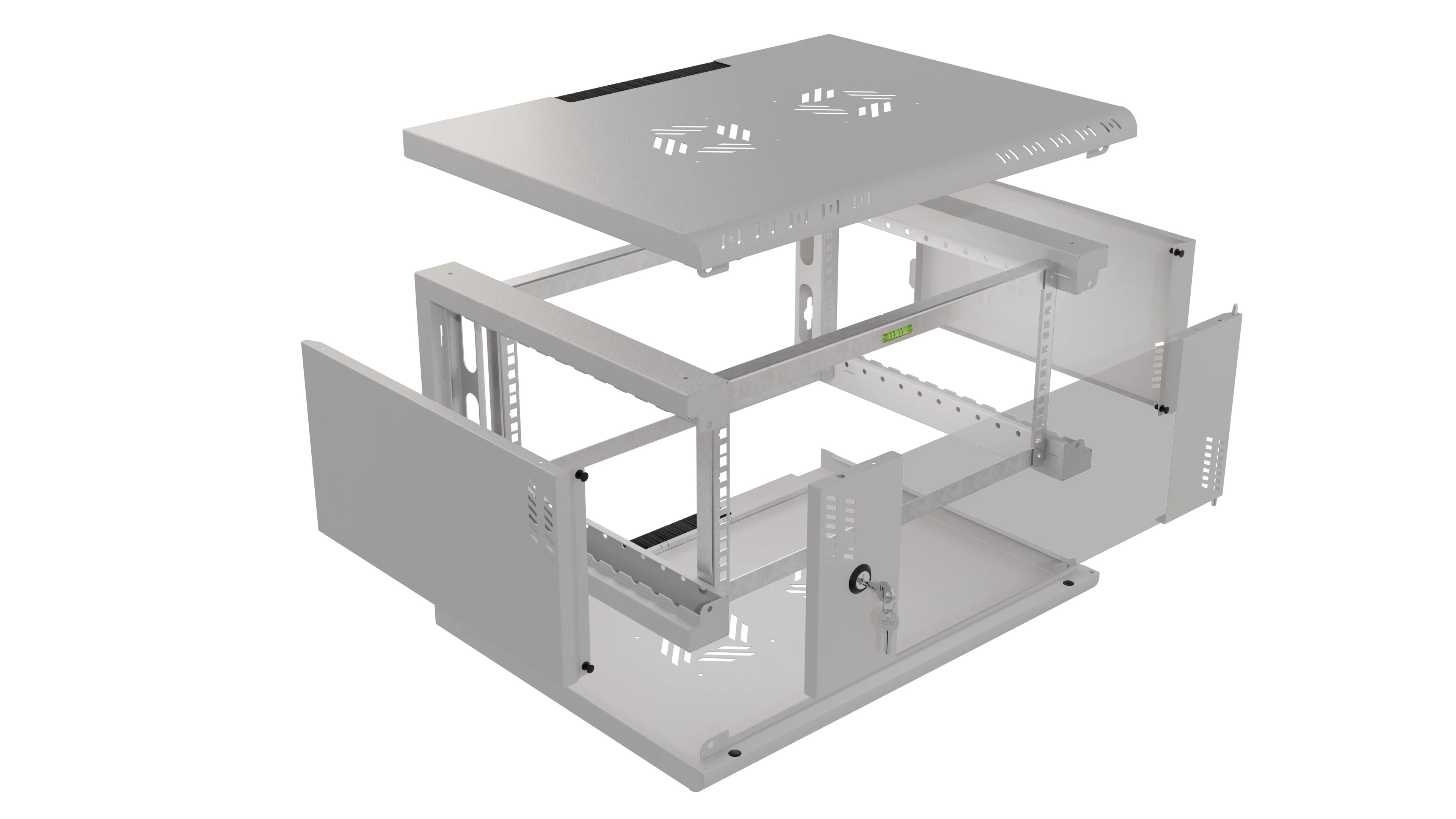 RACK Professional 19" 4U 450 glass grey cabinet