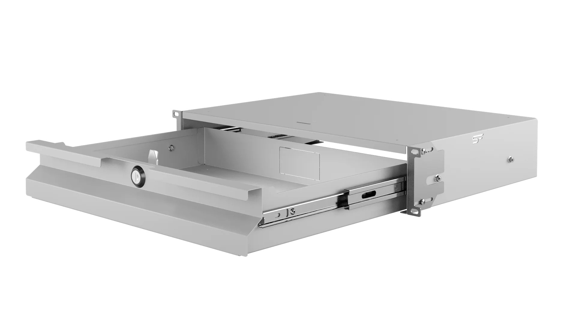 19" rack drawer 2U 320 mm grey