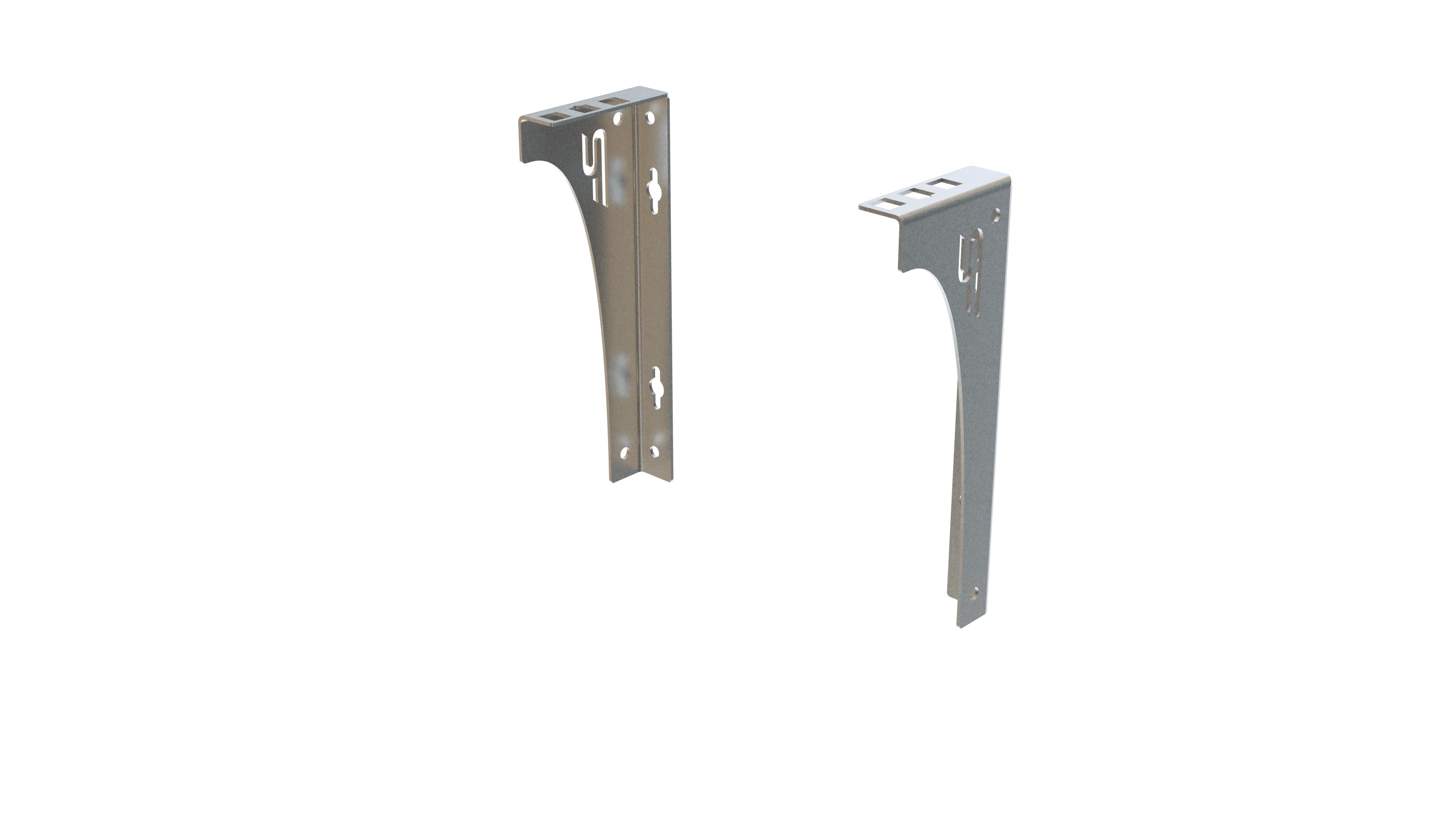 Set suporți tip rack 1U universali galvanizați
