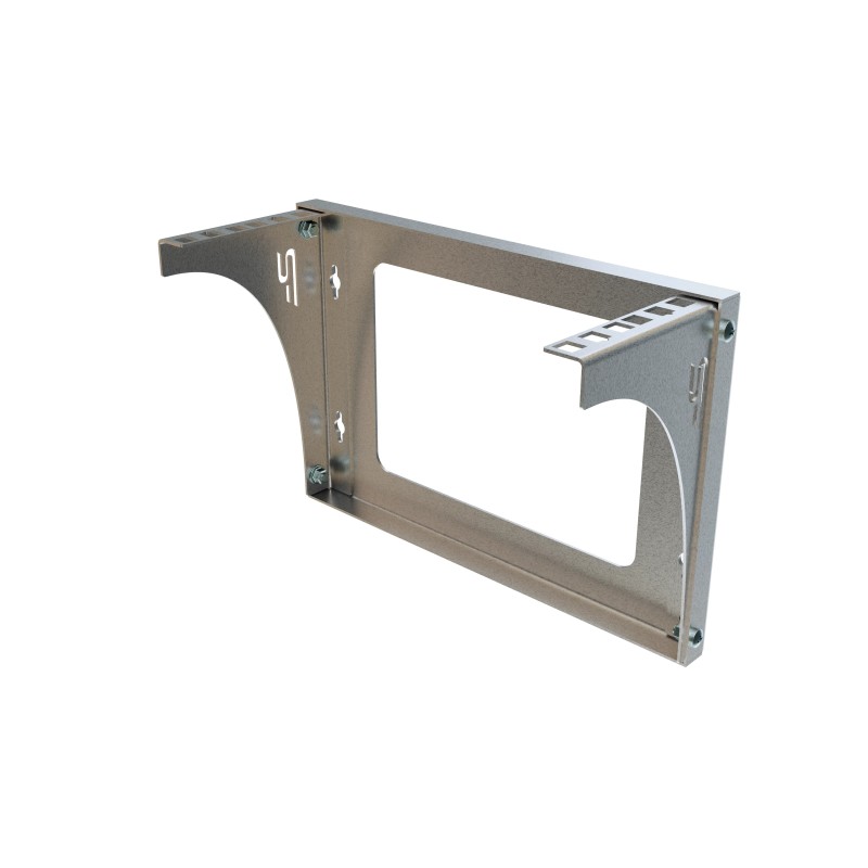 Suport tip rack 10" 2U galvanizat cu montaj pe perete