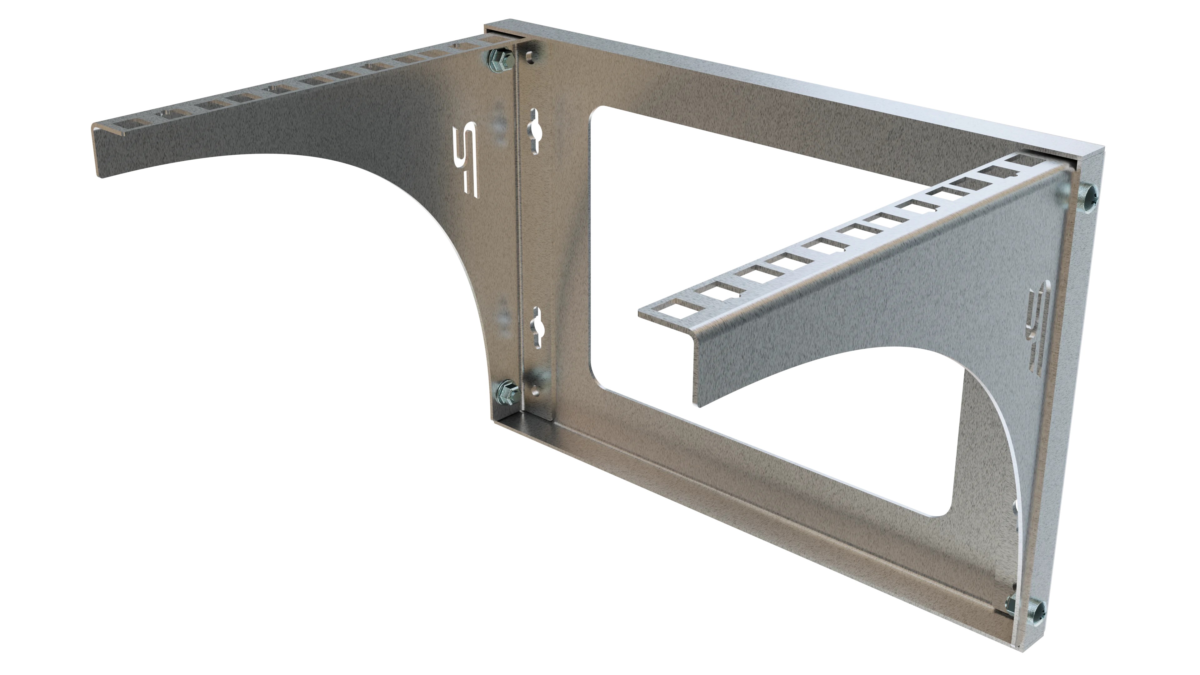 Suport tip rack 10" 4U galvanizat cu montaj pe perete