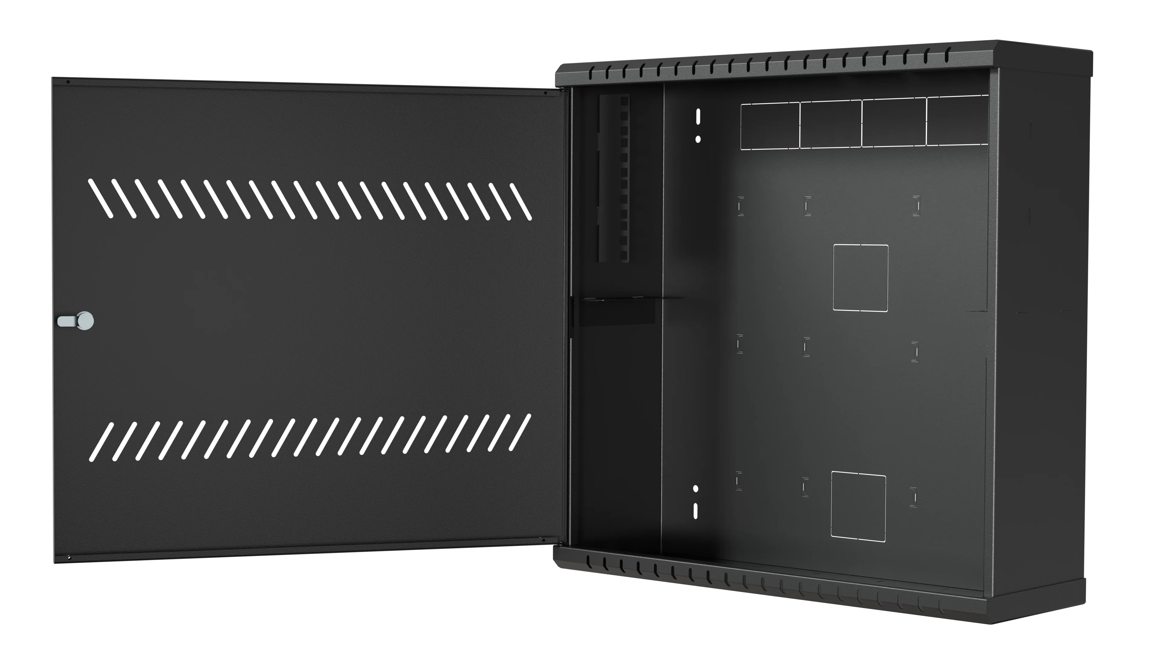 Cabinet Rack 3U vertical + 4U orizontal 180mm negru de perete