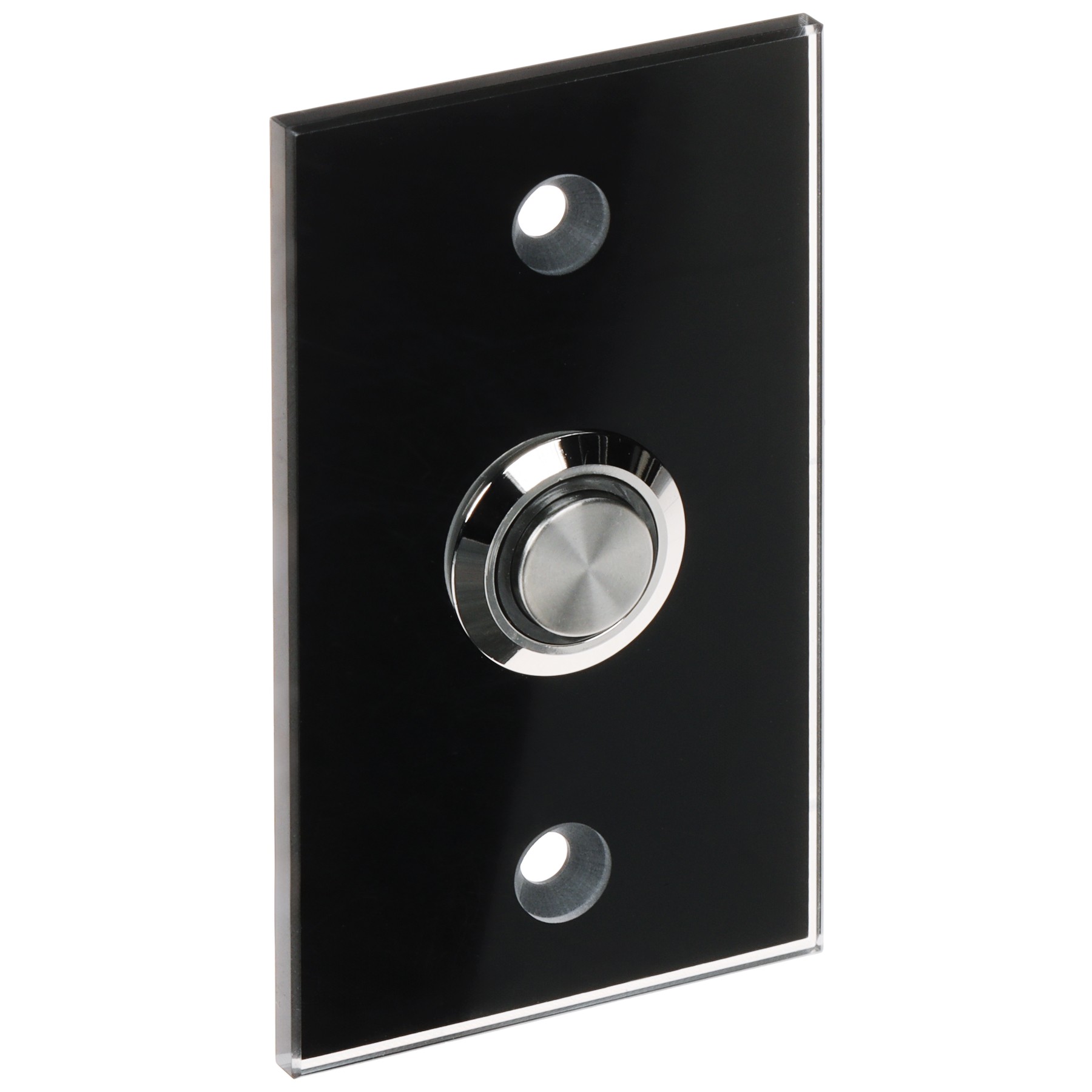 Buton deschidere ușă ATLO PB-9 sticlă neagră + led albastru