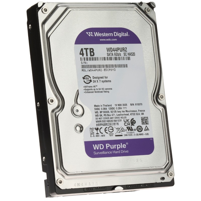 Hard disk supraveghere WD44PURZ 4TB 24/7 WESTERN DIGITAL