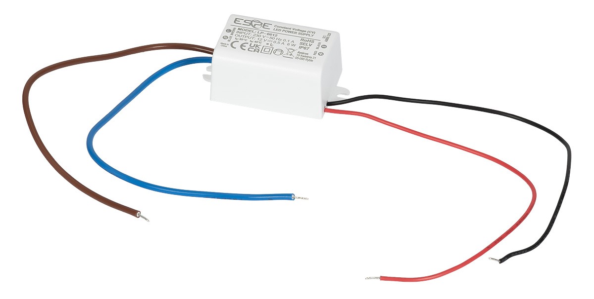 Sursă de alimentare încastrată ESPE LP-0612 (12 V, 0,5 A, 6 W, IP67)