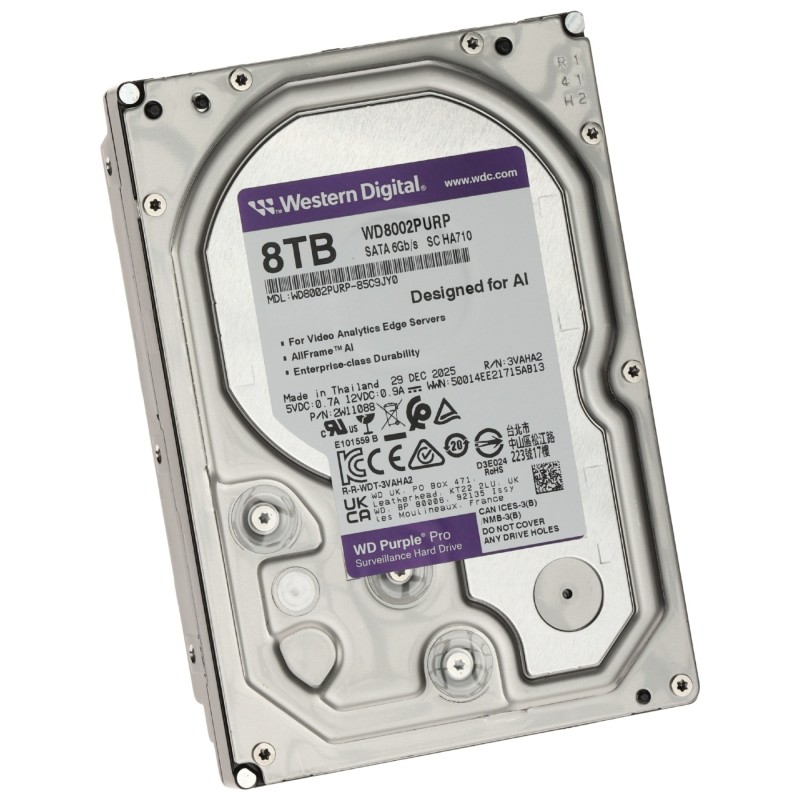 Hard disk supraveghere WD8002PURP 8TB 24/7 PURPLE PRO WESTERN DIGITAL