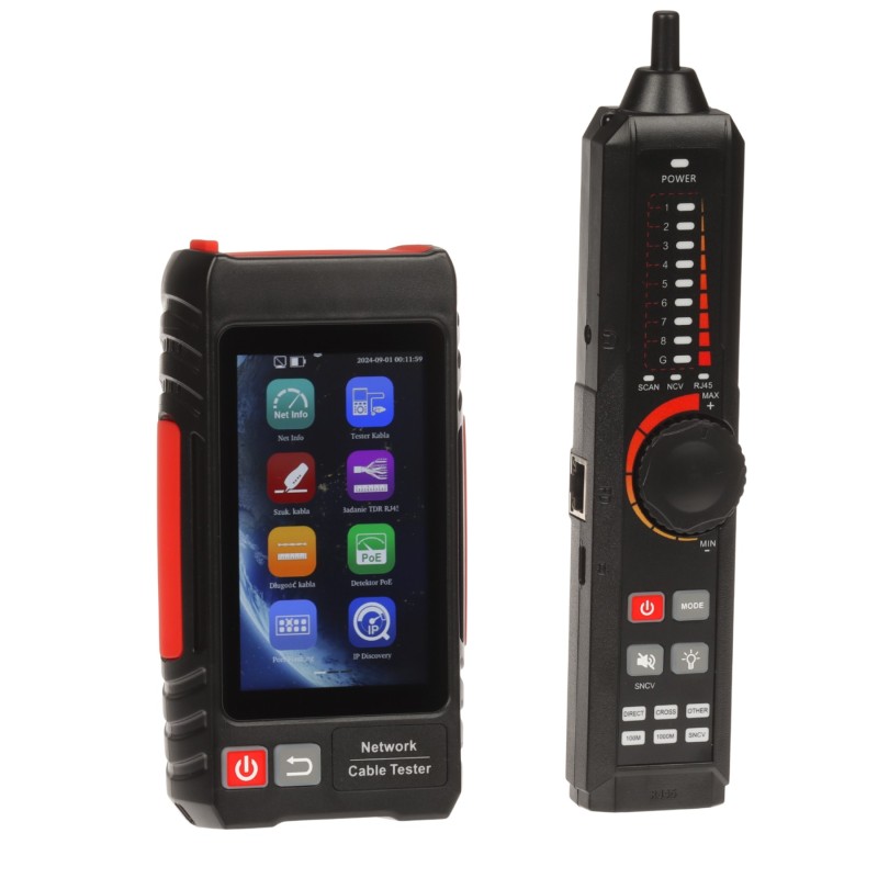 Tester rețea multifuncțional touchscreen CS-NT64A TDR, ping, test PoE, tracker cablu