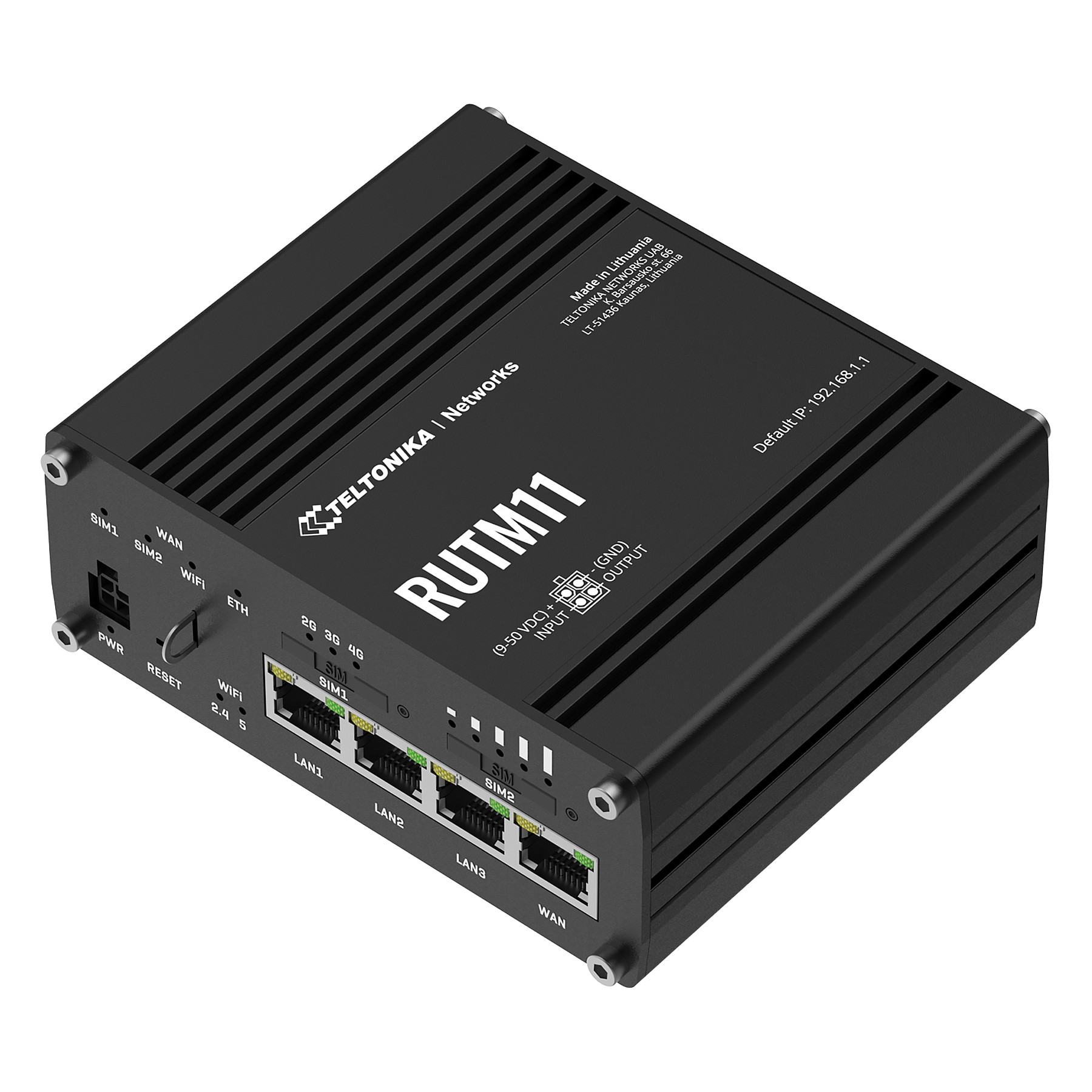 ROUTER 4G LTE RUTM11 Dual SIM Wi-Fi 5, : 2.4 GHz, 5 GHz, 867 Mbps Teltonika