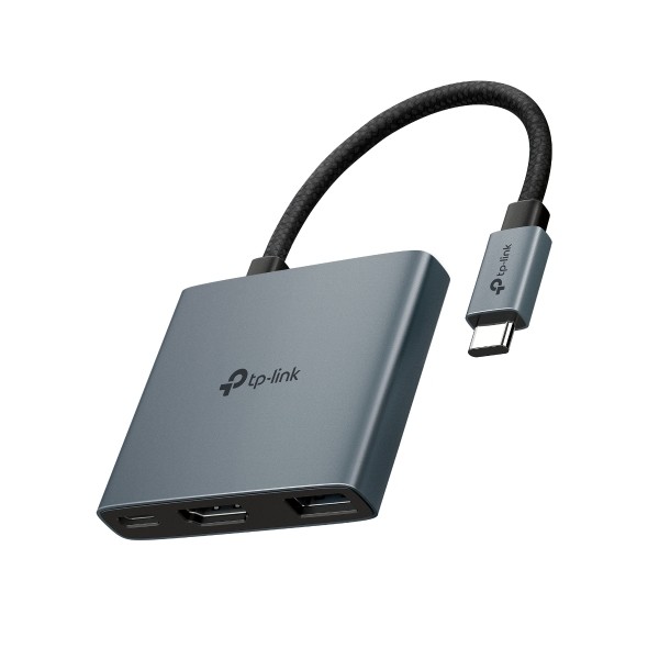 DOCKING STATION TP-Link, USB 3.0 x 1, USB Type-C PD x 1, HDMI x 1 , conectare prin USB Type-C,lungime cablu 18 cm, gri, "UH3020C