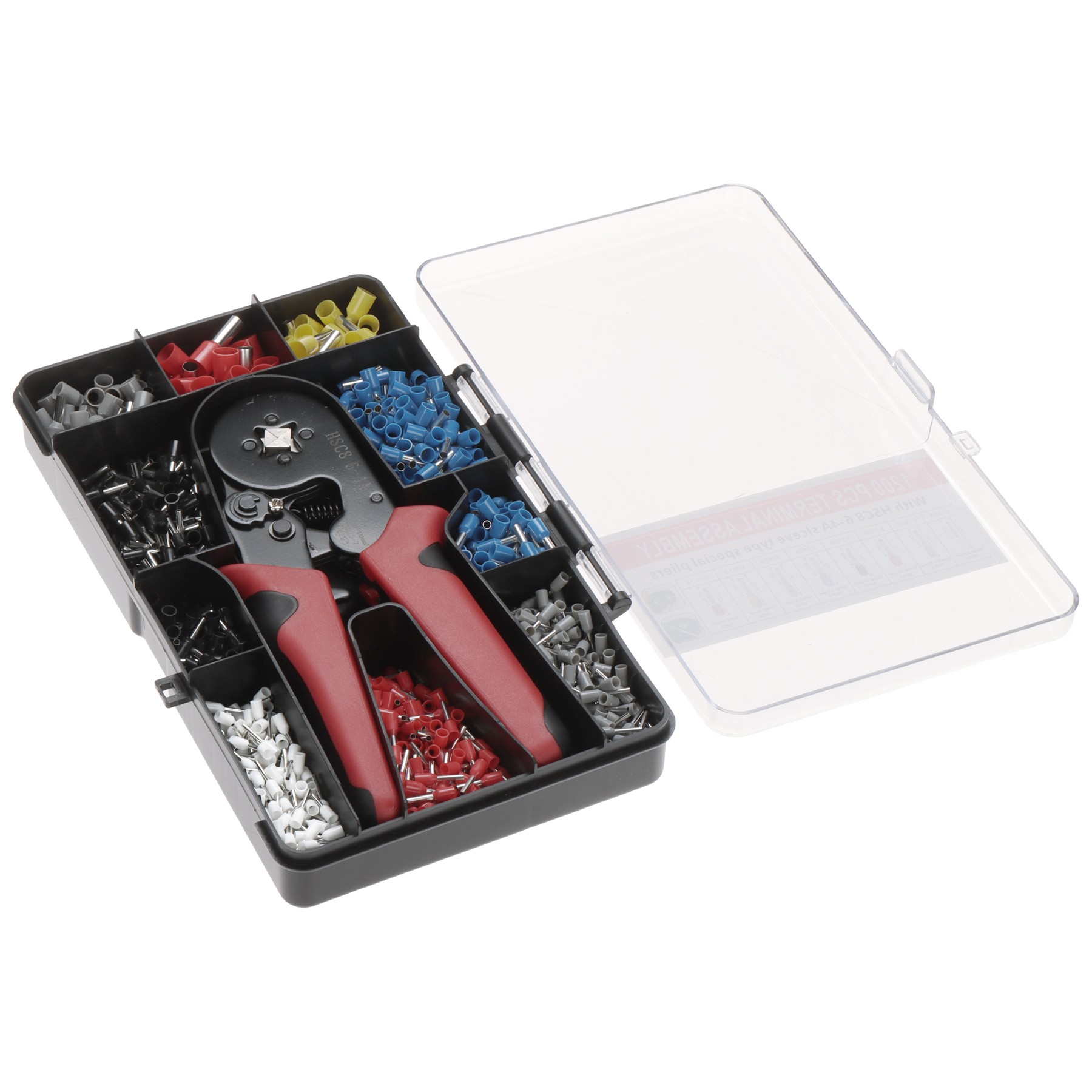 CLEŞTE DE SERTIZARE + SET DE BUCȘE PENTRU CABLU HT-HSC8 DELTA TOOLS
