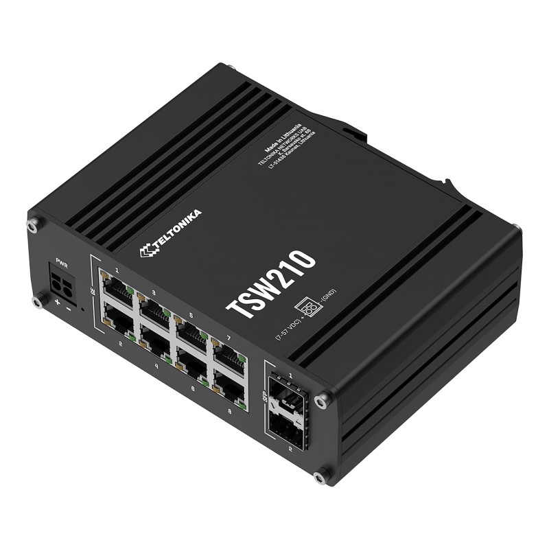 Switch industrial 8 x gigabit + 2xSFP gigabit Teltonika TSW210