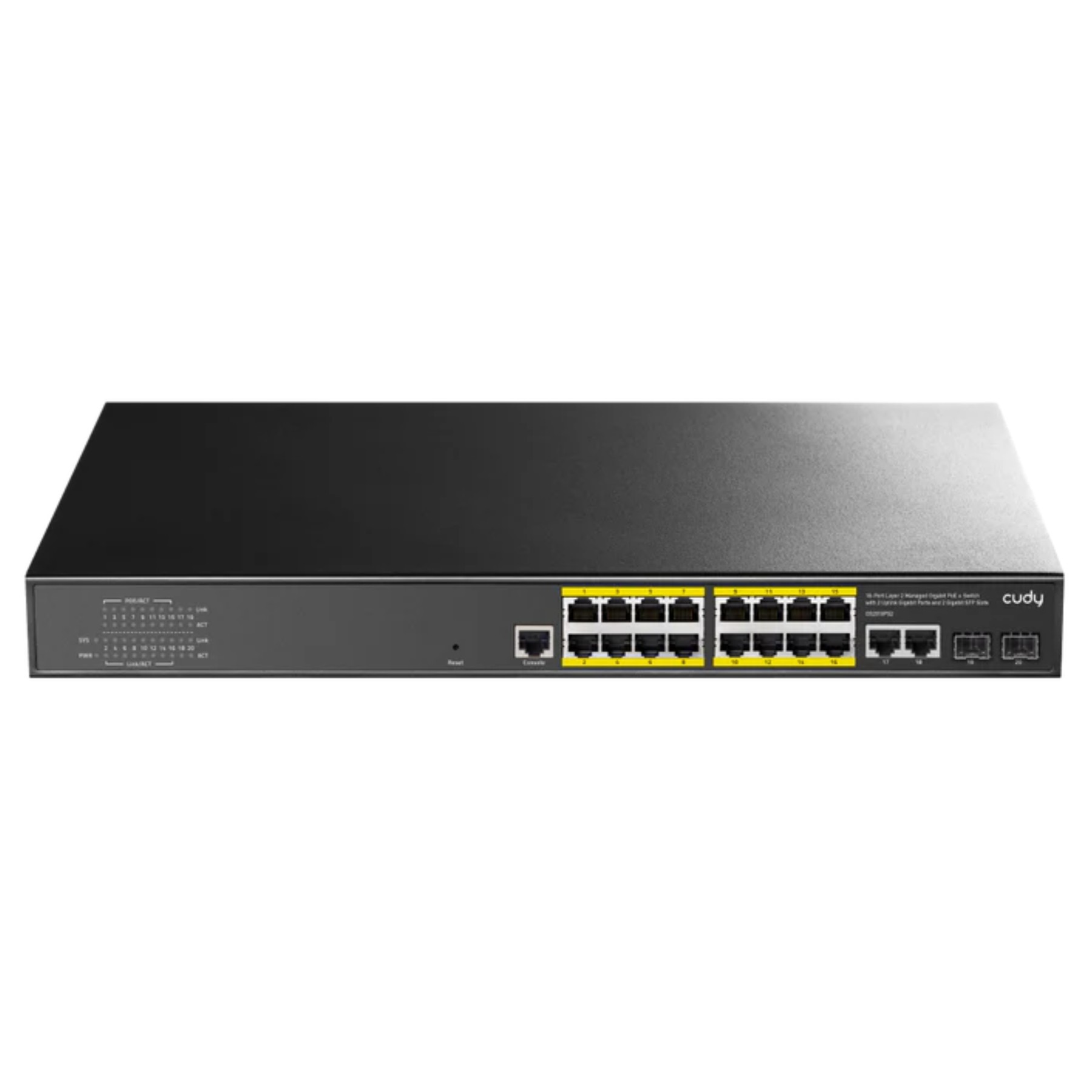 SWITCH POE GS2018PS2-200W CU 16 PORTURI + 2X UPLINK + 2X SFP CUDY