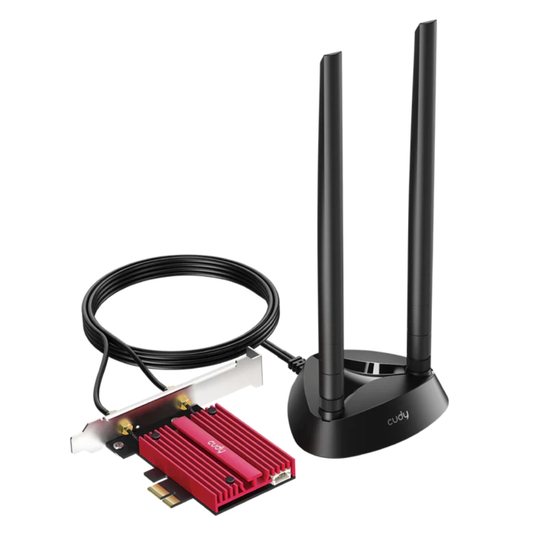 PLACĂ DE REȚEA WI-FI 7 PCIE WE9300S 2.4 GHz, 5 GHz, 6 GHz 688 Mbps + 2882 Mbps + 5760 Mbps Wi-Fi 7 CUDY
