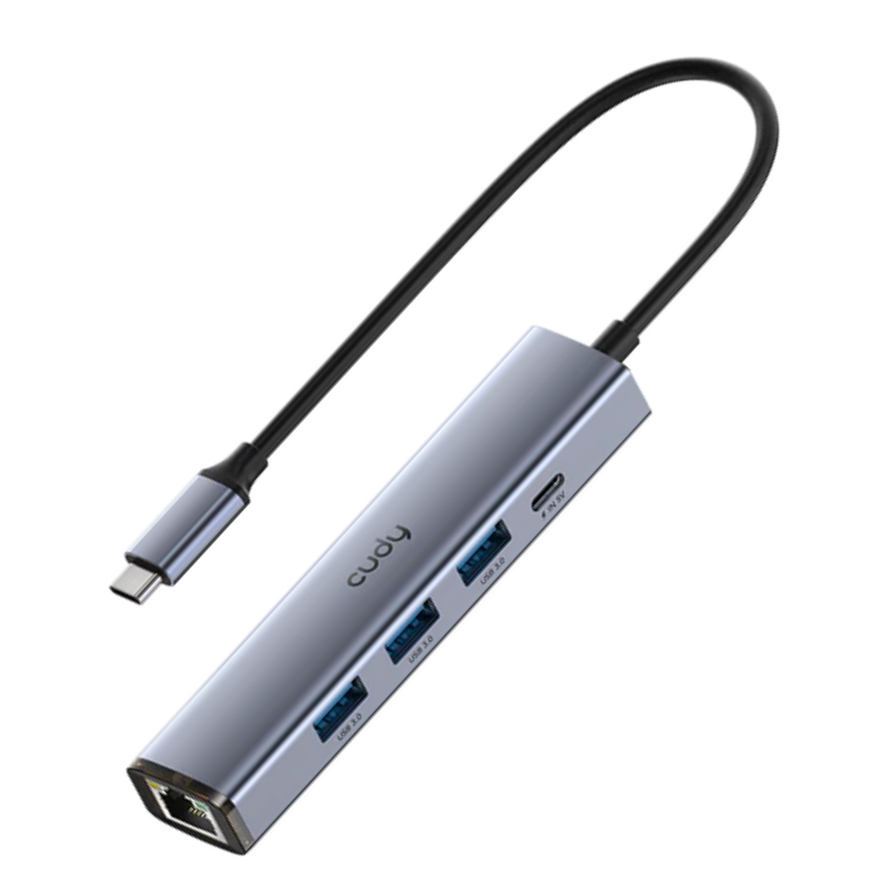 Adaptor 5-in-1 USB-C Hub cu placă rețea Gigabit Ethernet Cudy UH605 1.0