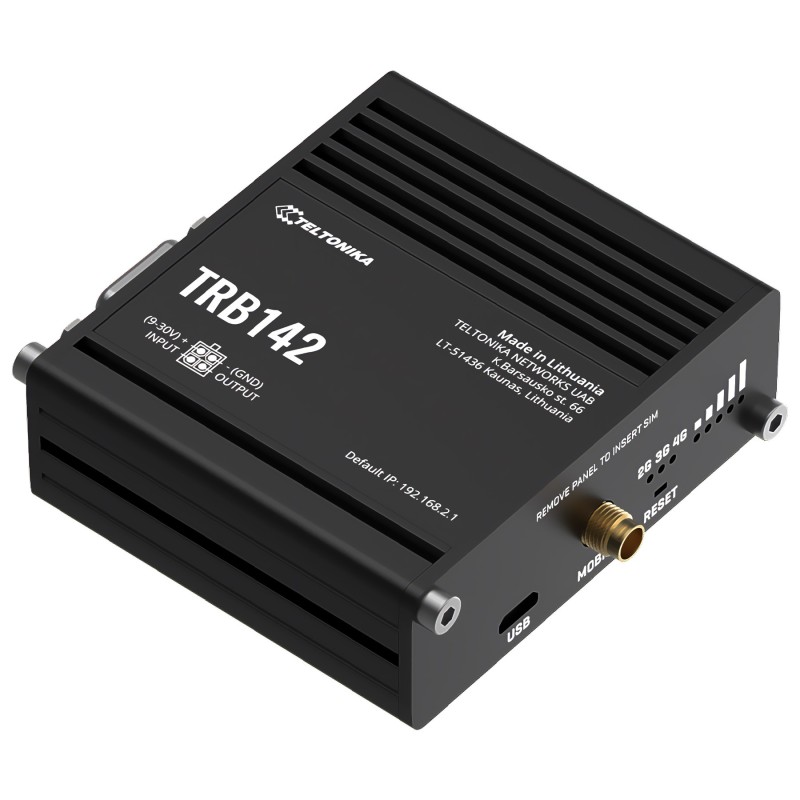 Gateway/router insdustrial IoT 4G/LTE LA RS-232 TRB142 Teltonika