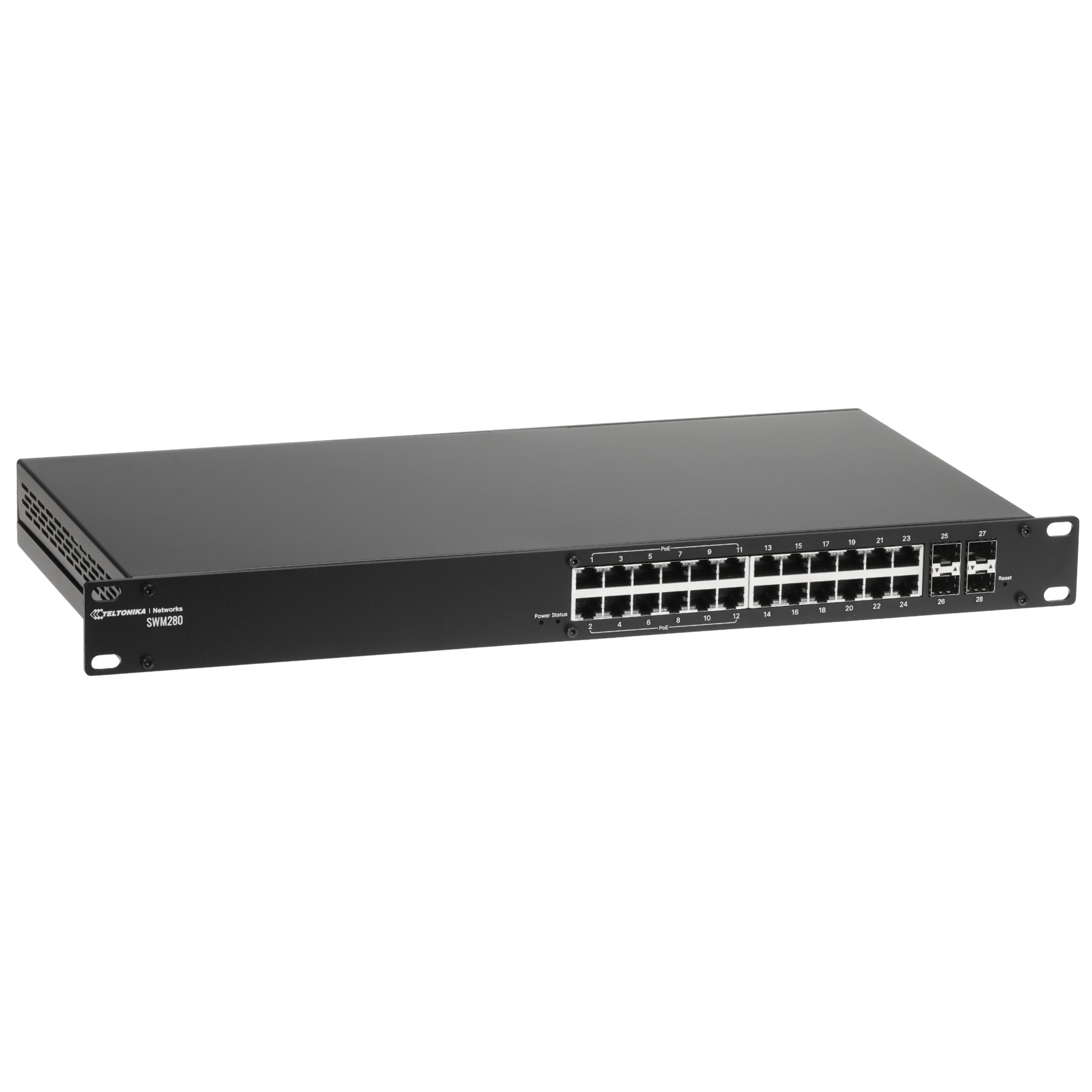 COMUTATOR INDUSTRIAL GESTIONAT POE SWM280 CU 12 PORTURI + 12X LAN + 4X SFP Teltonika