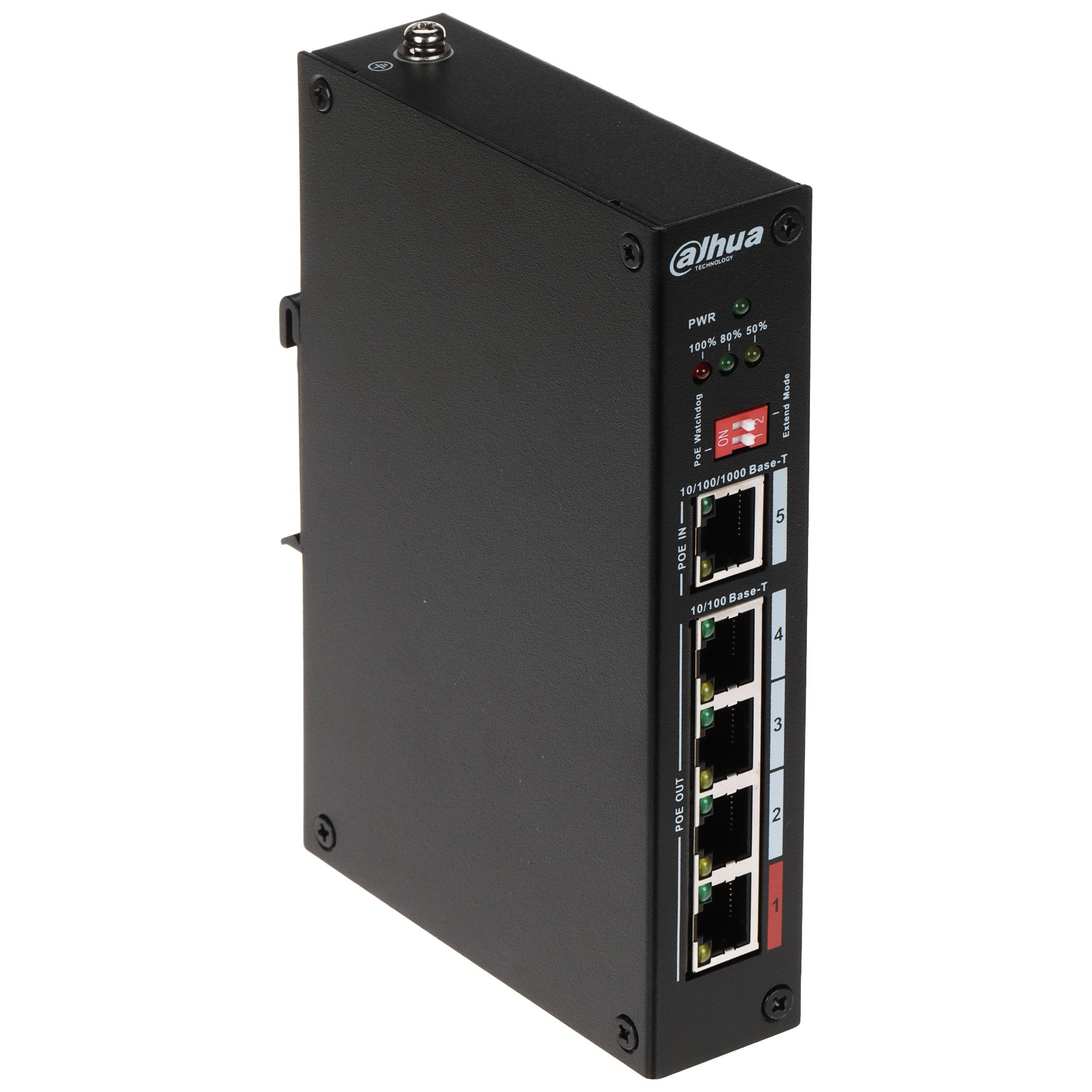 SWITCH POE / EXTENDER PFT1500 CU 4 PORTURI + 1X UPLINK DAHUA