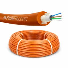 Cablu fibră optică 4 fibre singlemode îngropabil Fibertechnic DAC Z-XOTKtcdD 9/125 ITU-T G.652D 4kN Fibertechnic® - 2