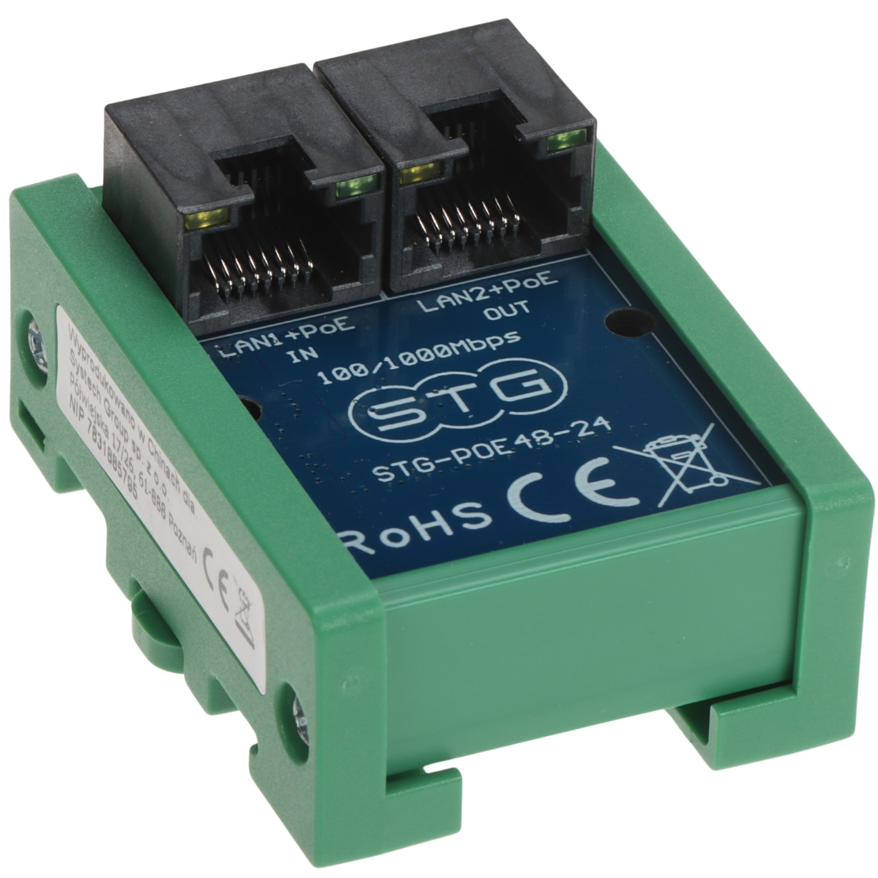 Adaptor coborâre tensiune 24V din PoE 48V STG-POE48-24 STG