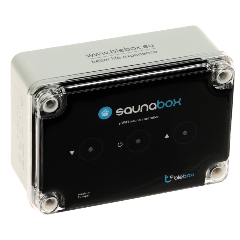 Modul Wifi control sauna Blebox Saunabox Wi-Fi, sonda temp, 3 relee și contact ușă
