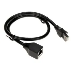 Cablu de extensie RJ45/RJ45 mamă UTP Cat.6 0.5m C1896BK Unitek  - 1