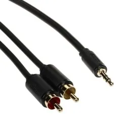 Cablu audio 2xRCA la jack 3.5mm 1.5m Unitek C19021BK03  UNITEK - 1