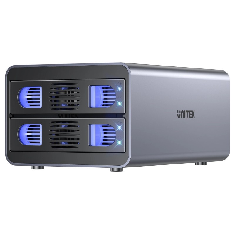 Carcasă externă RAID USB-C pentru 2 HDD/SSD SATA UNITEK S1308B01-EU
