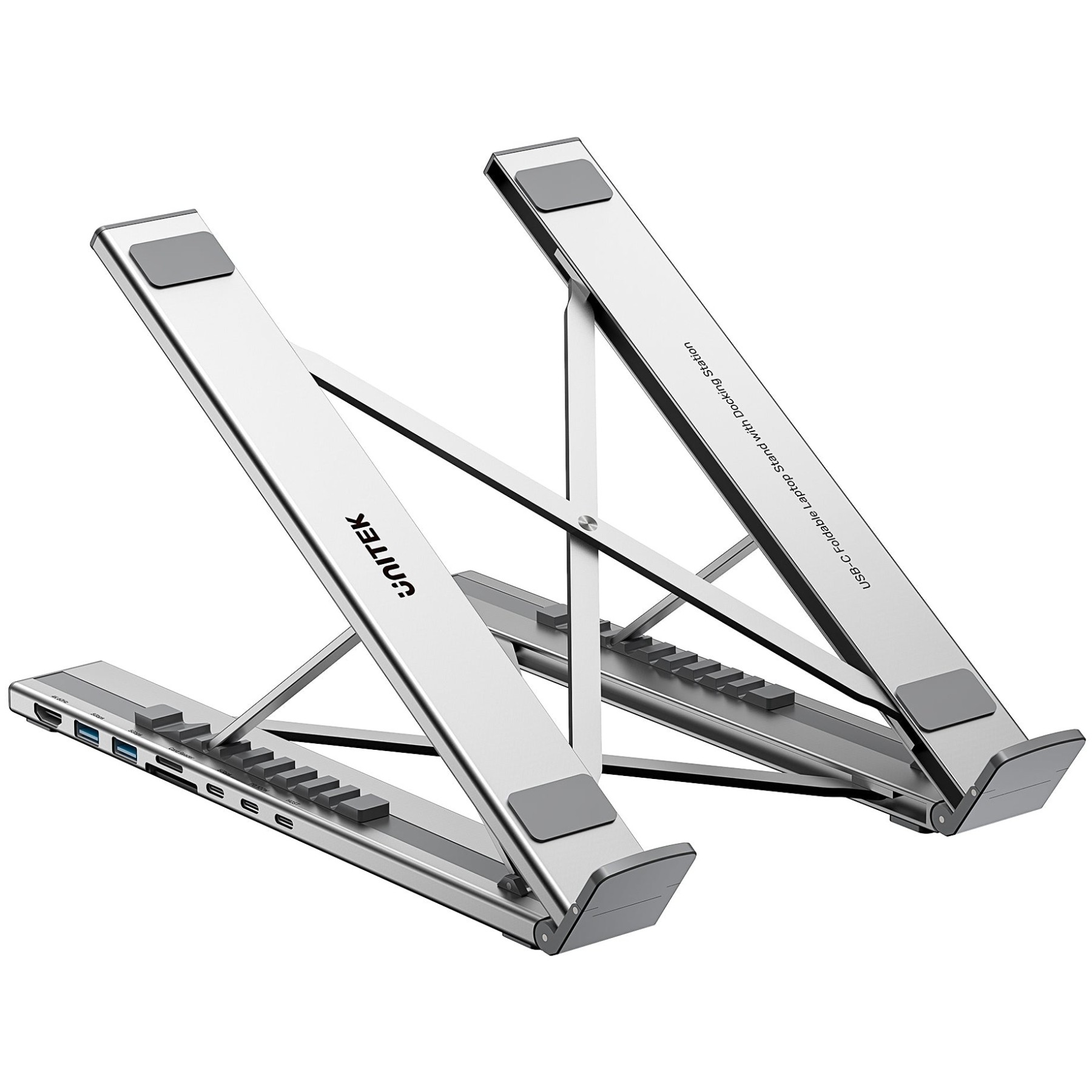 SUPORT PLIABIL PENTRU LAPTOP D1137AGY01 CU HUB ȘI CITITOR DE CARDURI SD UNITEK