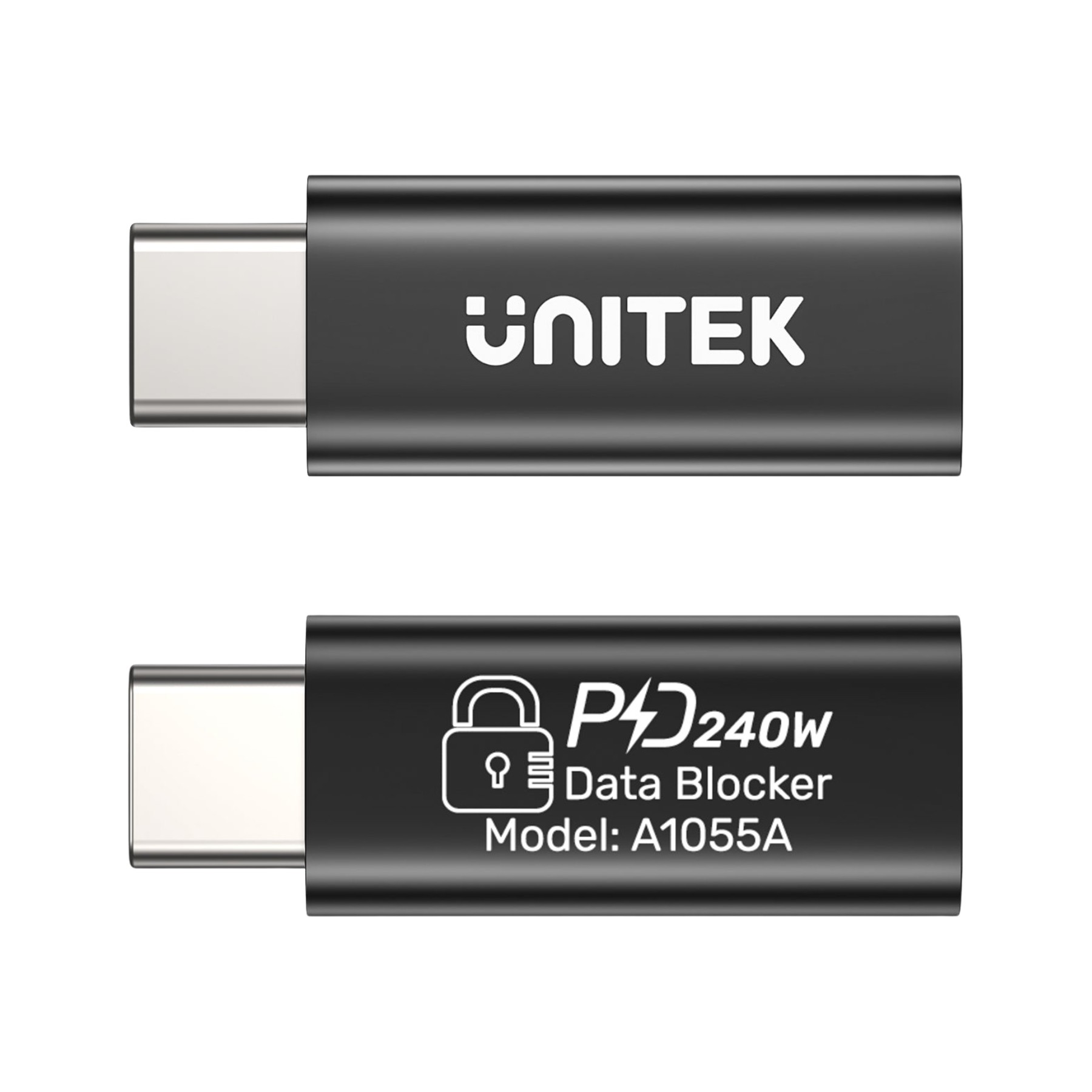 Set 2 buc adaptor blocare date USB-C max 240W A1055ABK01 UNITEK