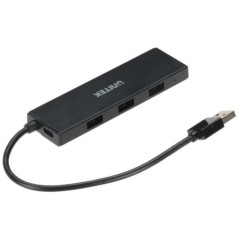 Hub USB 3.0 4 porturi USB-A cu conector USB-A 20cm H1336ABK01 Unitek