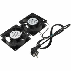 Set 2 ventilatoare Rack cu cablu alimentare A19-2W-B