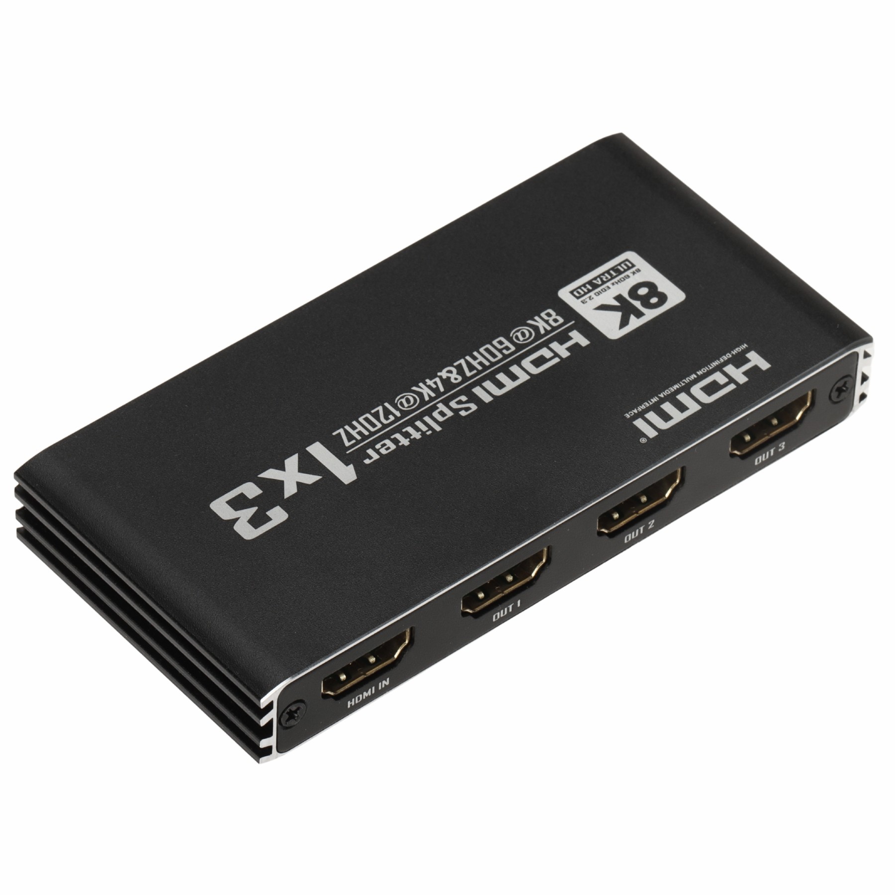 Splitter HDMI 4K UHD/8K 3 porturi carcasă metalică, suportă HDMI 2.1, EDID, HDR