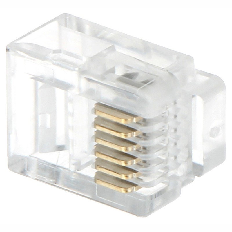 Set 50 buc mufă telefonică RJ12 6 pini
