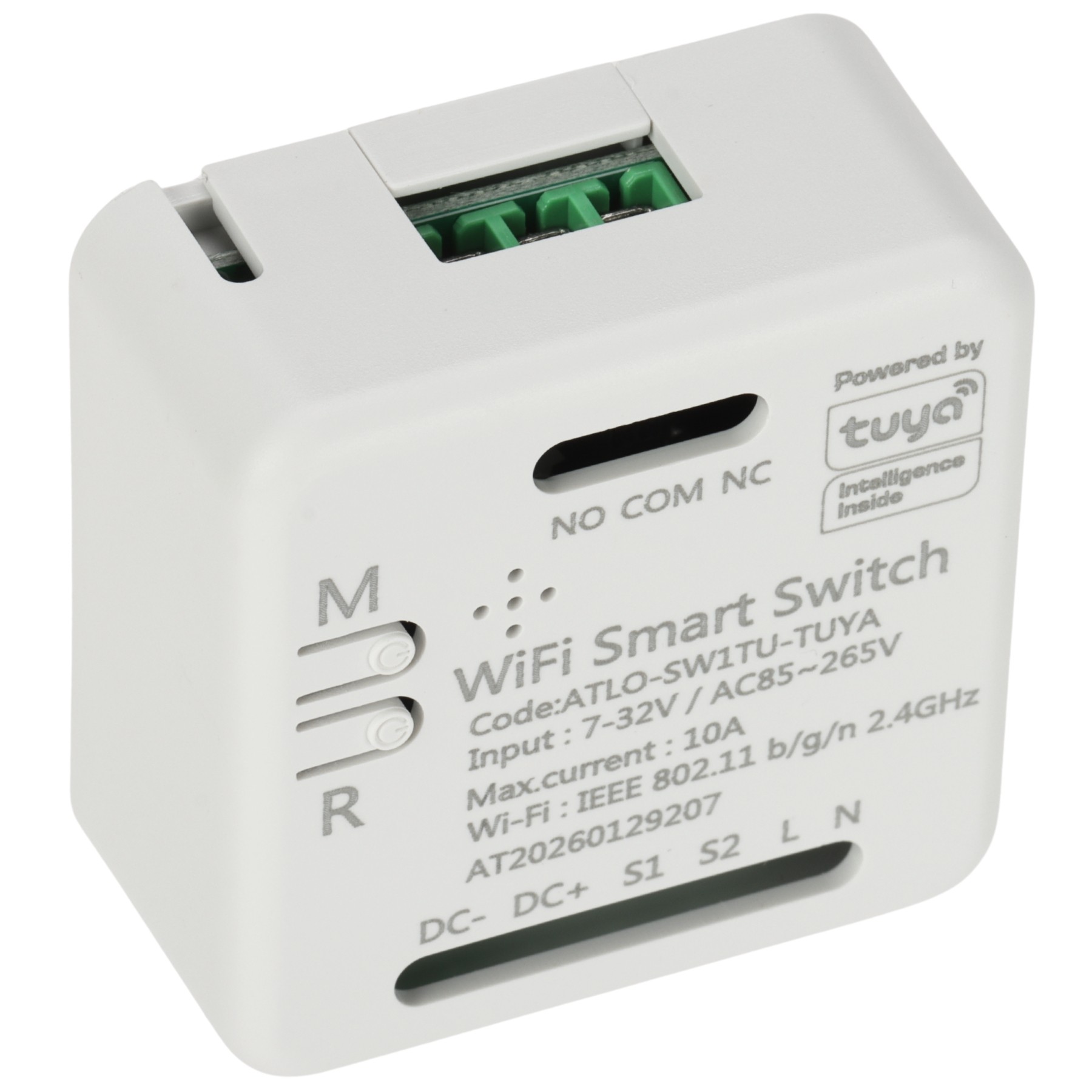 Releu NO/NC alimentat 7-32VDC sau 230VAC ATLO SW1TU Wifi Tuya + 433MHz